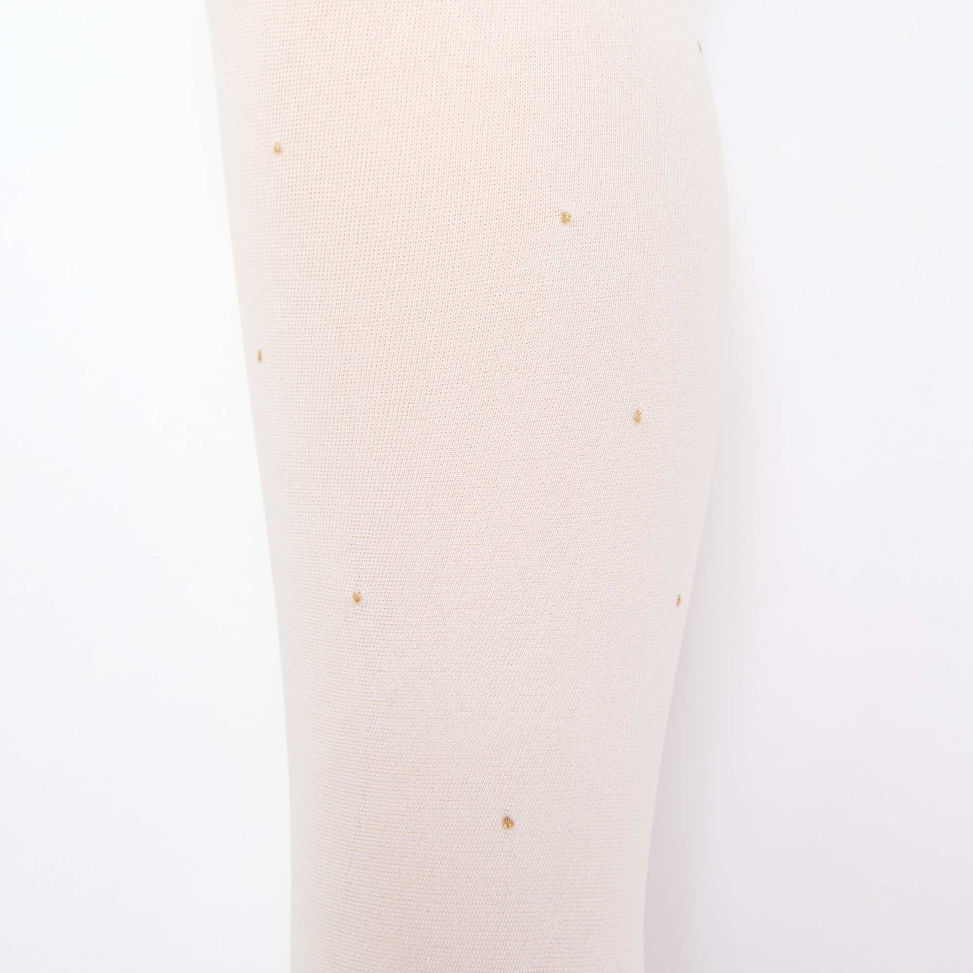 Lot de 2 collants légers fantaisie BLANC