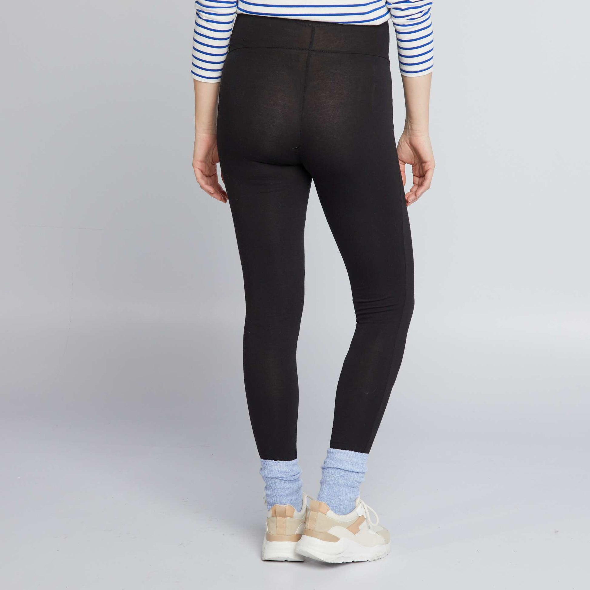 Legging grossesse long en jersey uni NOIR