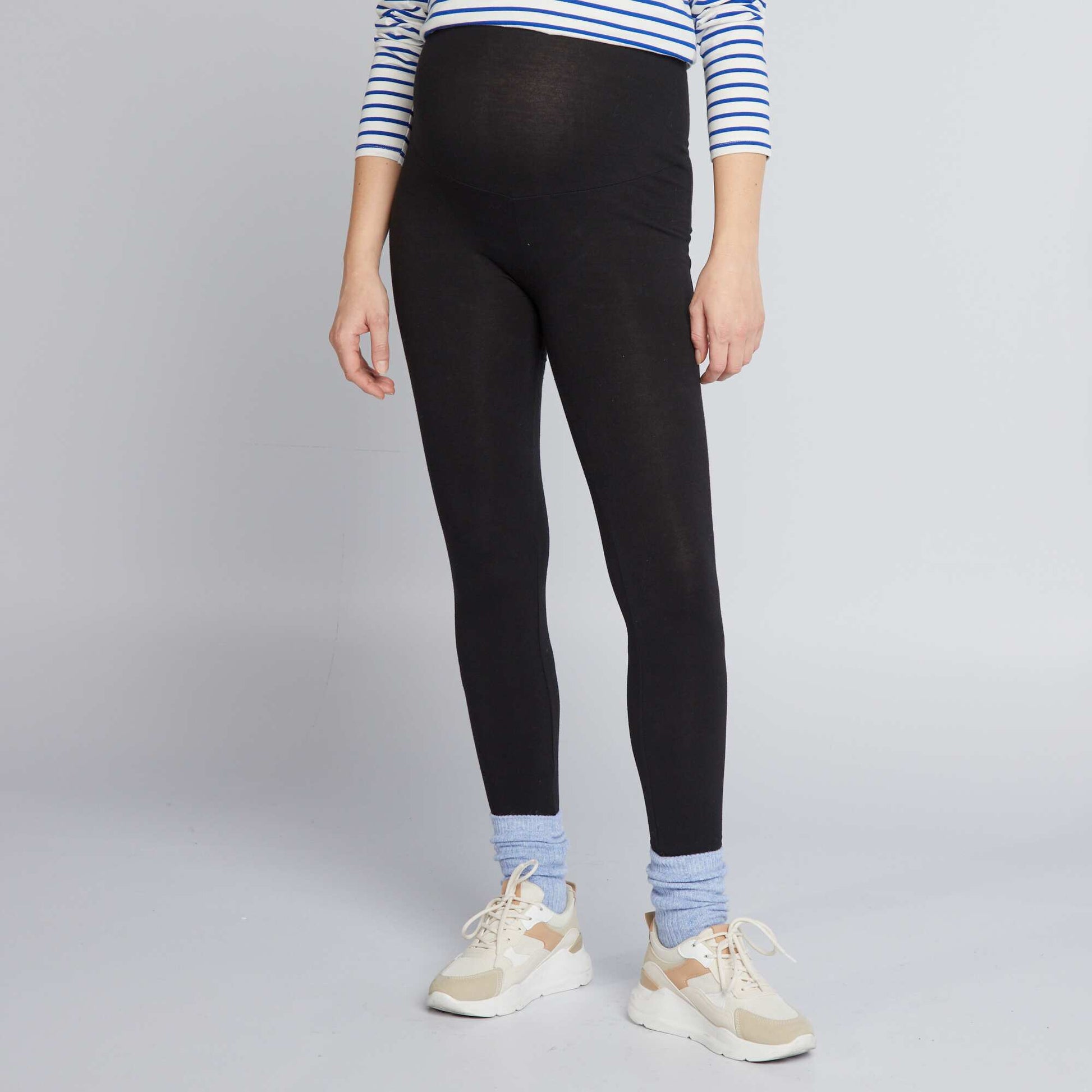 Legging grossesse long en jersey uni NOIR