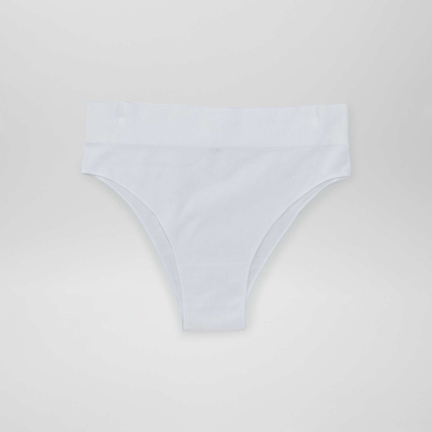 Lot de 2 tangas côtelés sans couture BLANC