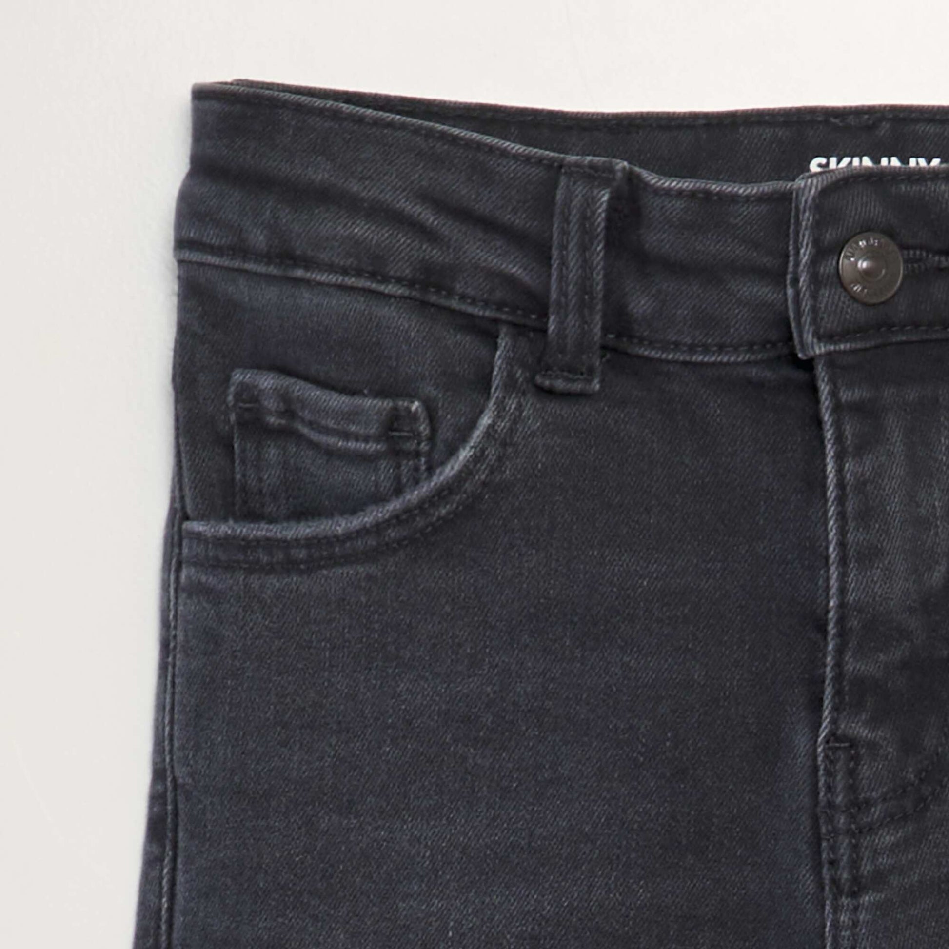 Pantalon en denim skinny NOIR