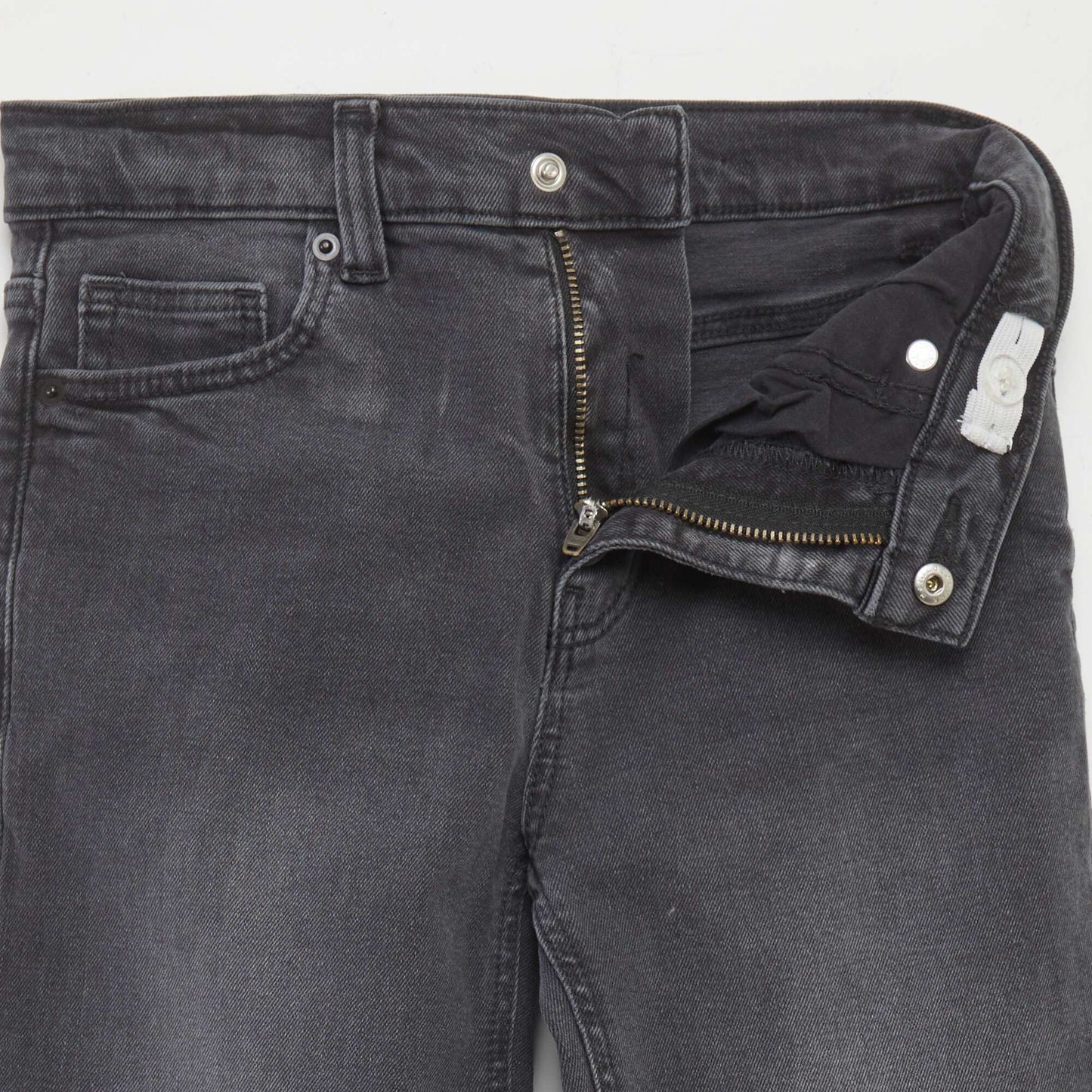 Jean slim taille ajustable NOIR