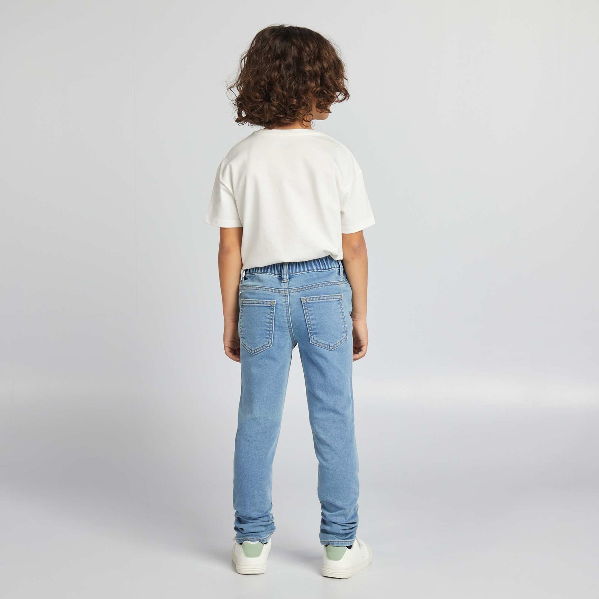 Jean à taille élastiquée avec cordons DOUBLE STONE