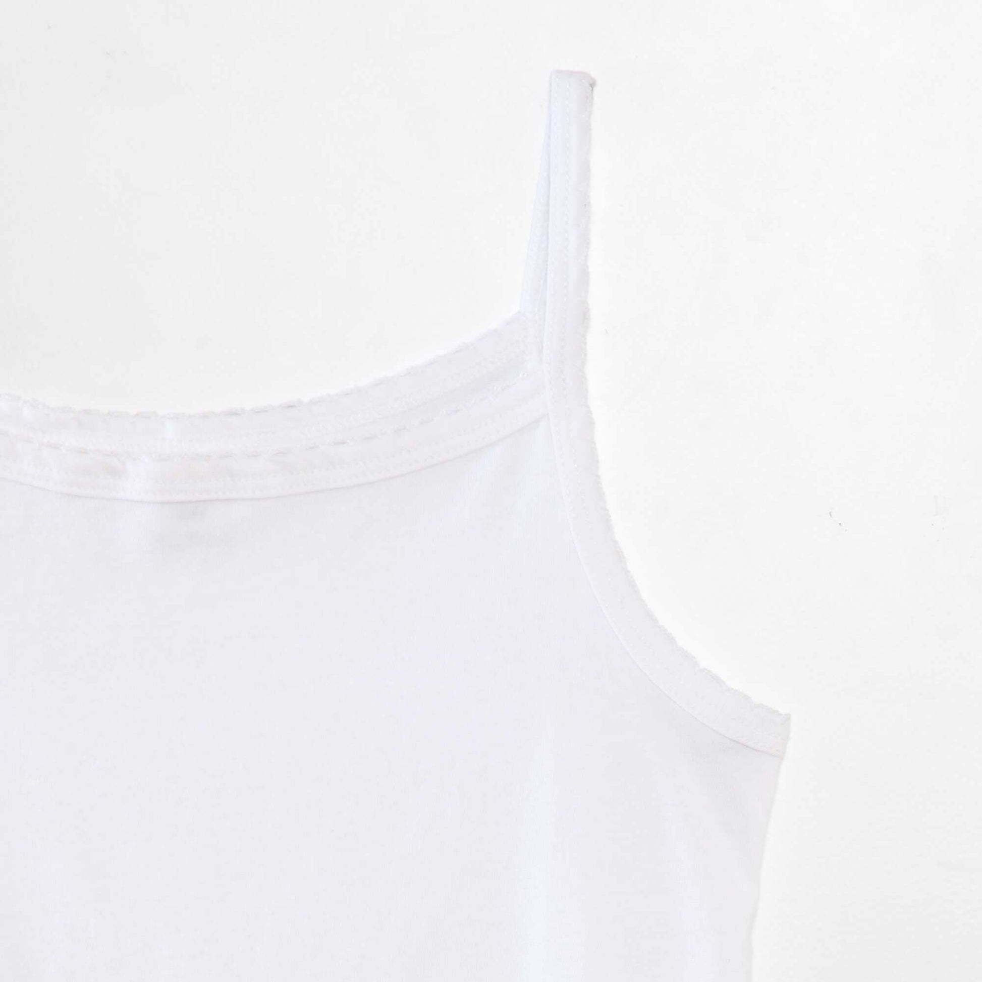 Lot de 3 débardeurs coton BLANC