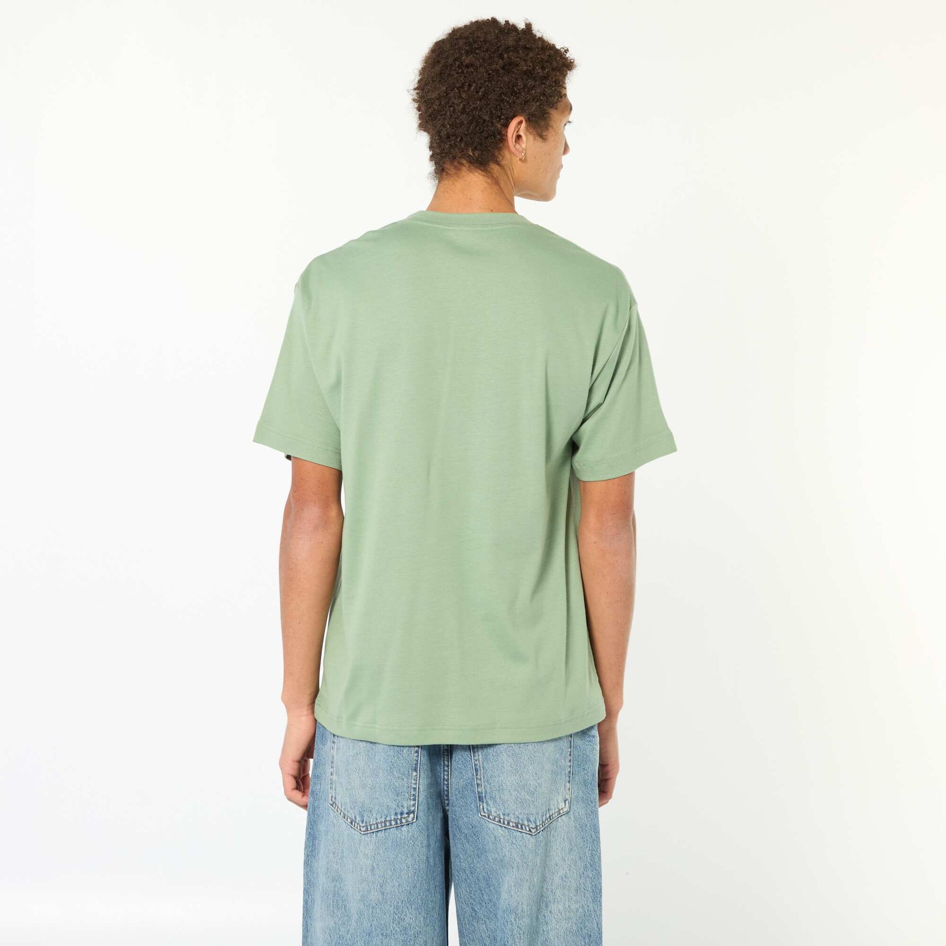 T-shirt col rond en coton VERT
