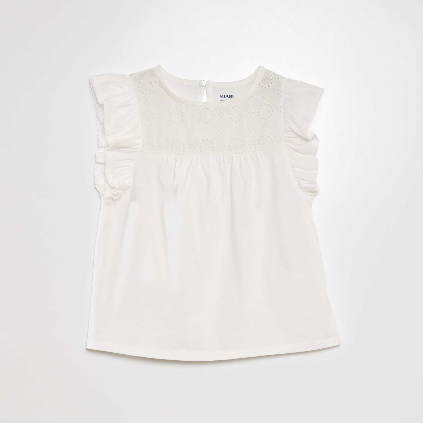 T-shirt avec broderie BLANC