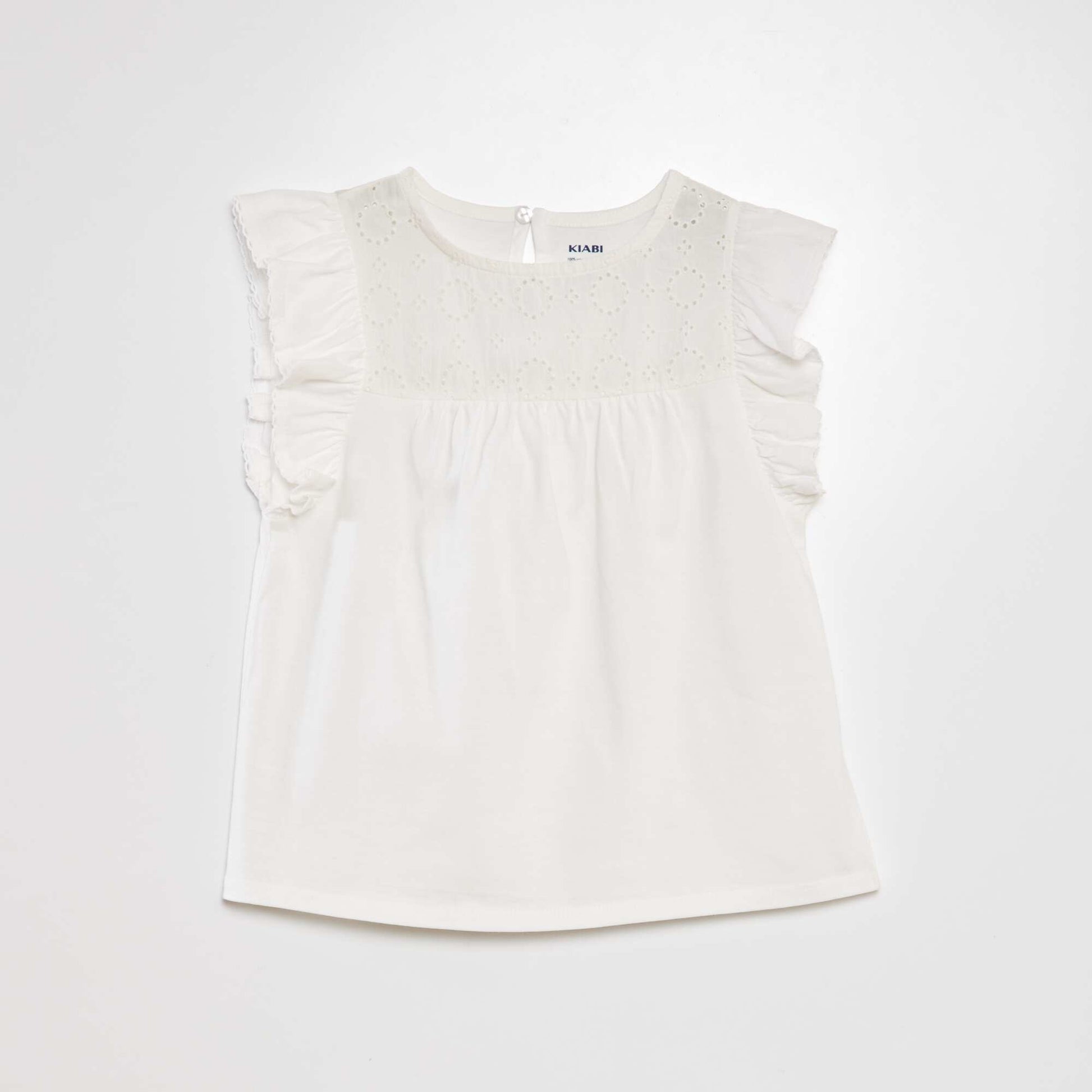 T-shirt avec broderie BLANC
