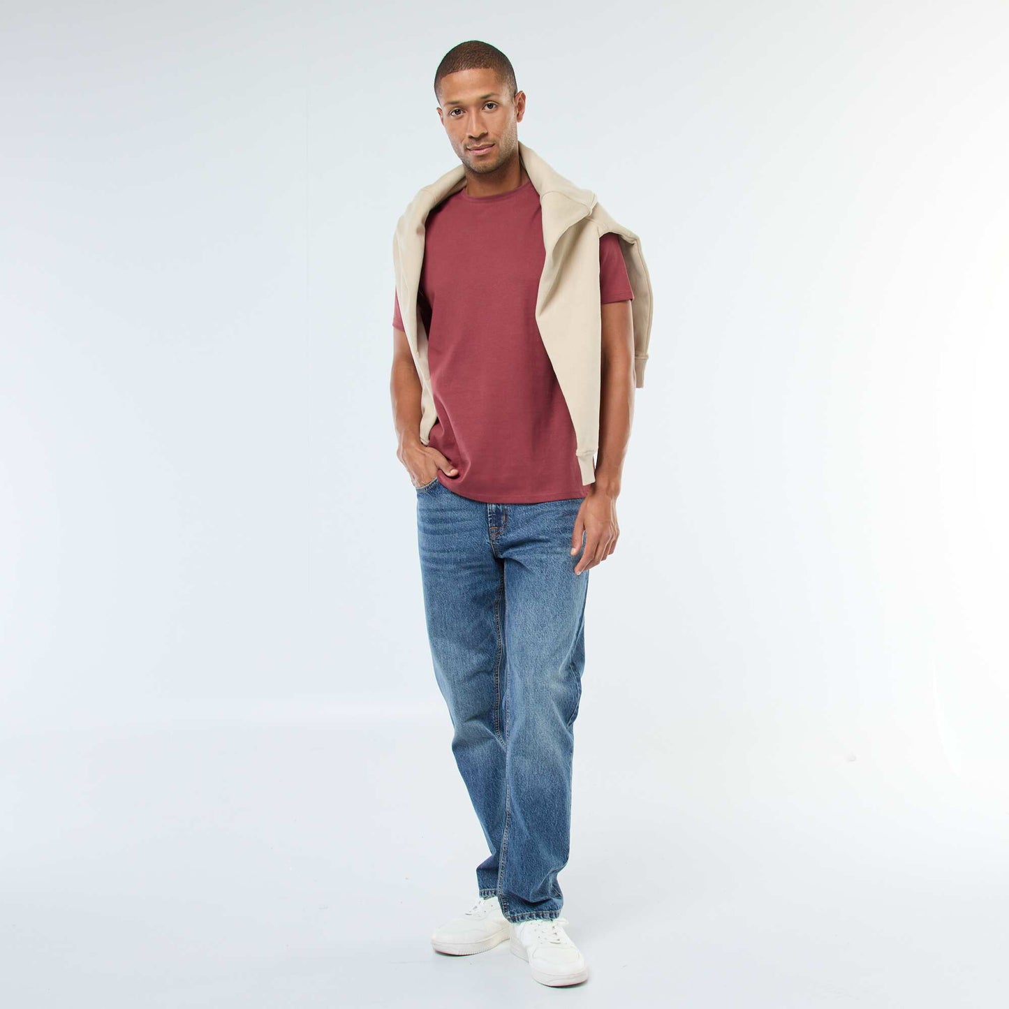 T-shirt à col rond en coton - Tough Cotton™ ROUGE