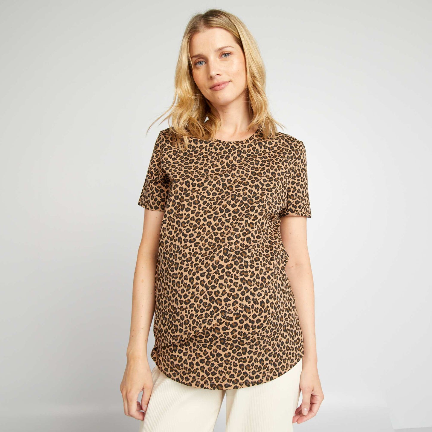 T-shirt d'allaitement ouverture portefeuille LéOPARD
