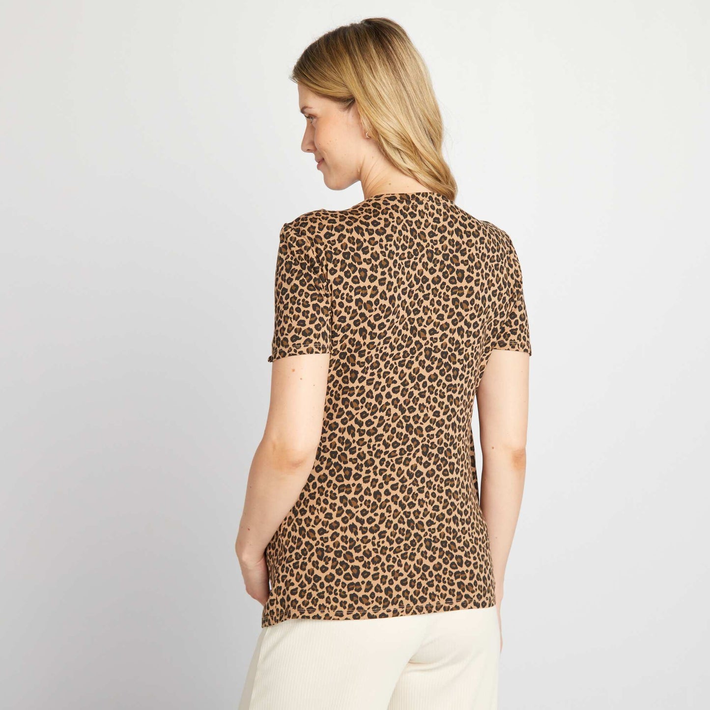 T-shirt d'allaitement ouverture portefeuille LéOPARD