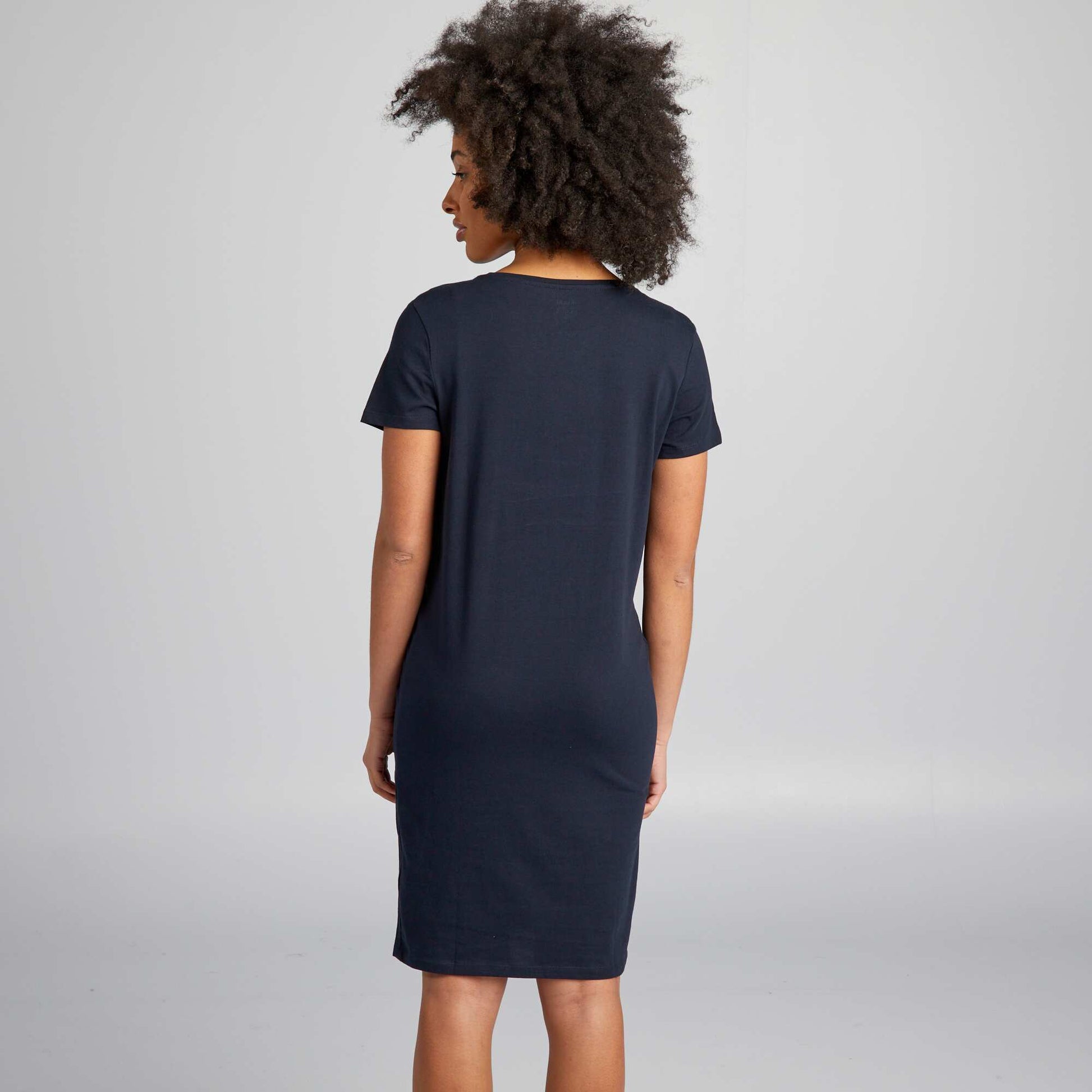 Chemise de nuit d'allaitement à message NOIR