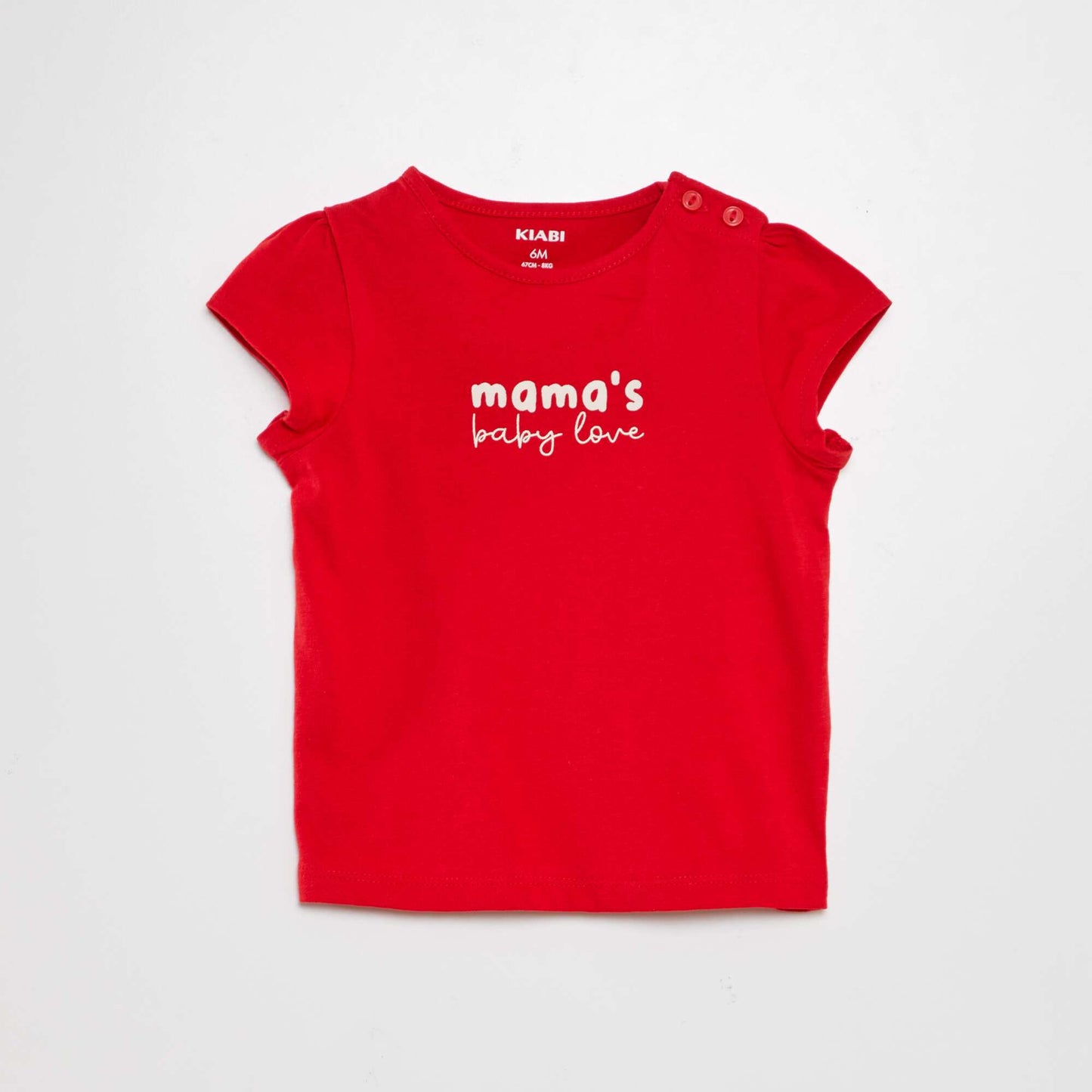 Tee-shirt imprimé message ROUGE