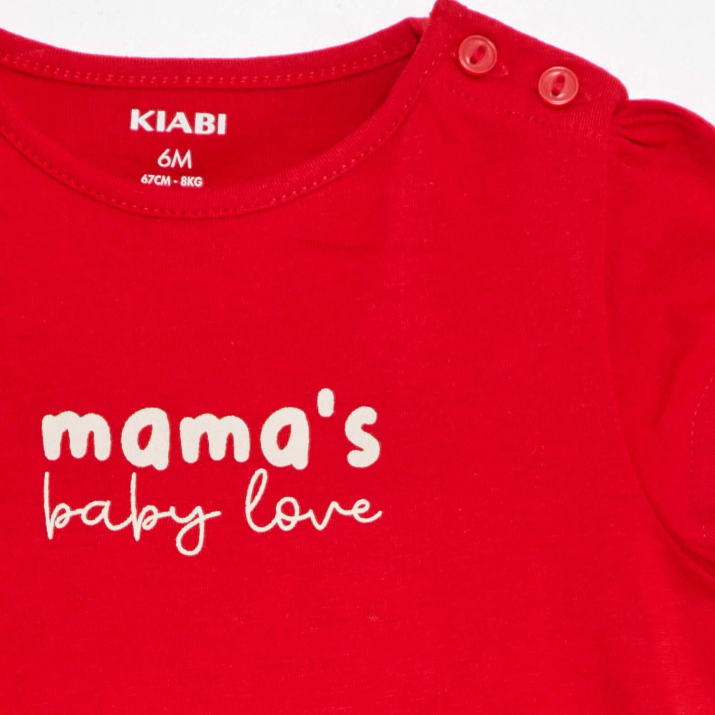 Tee-shirt imprimé message ROUGE