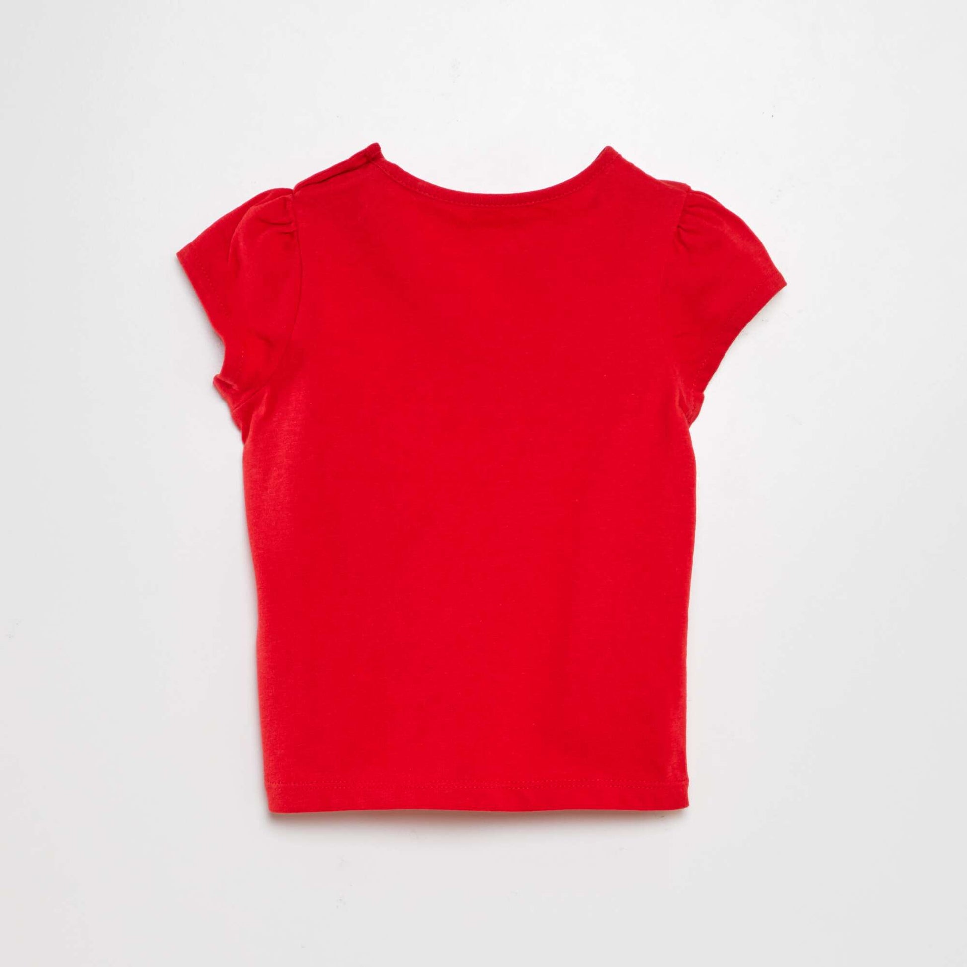 Tee-shirt imprimé message ROUGE