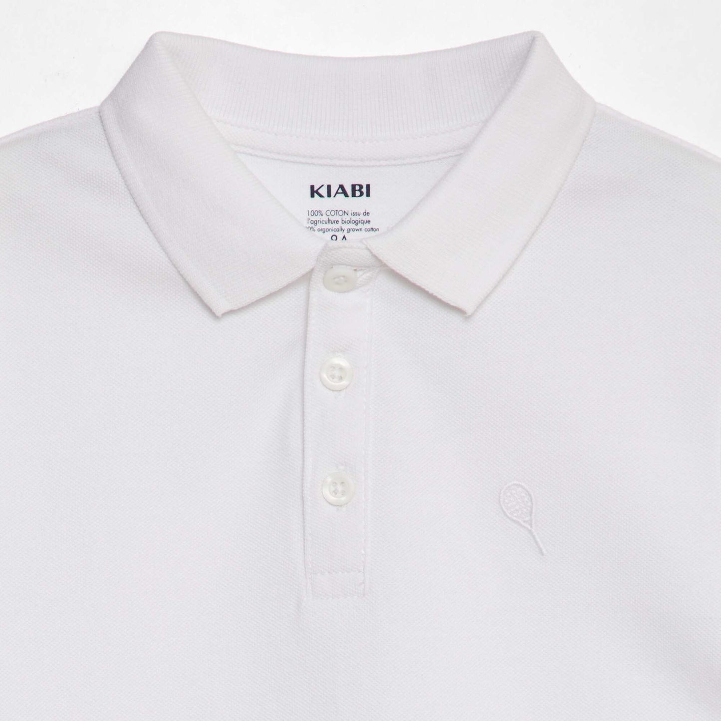 Polo en piqué de coton BLANC
