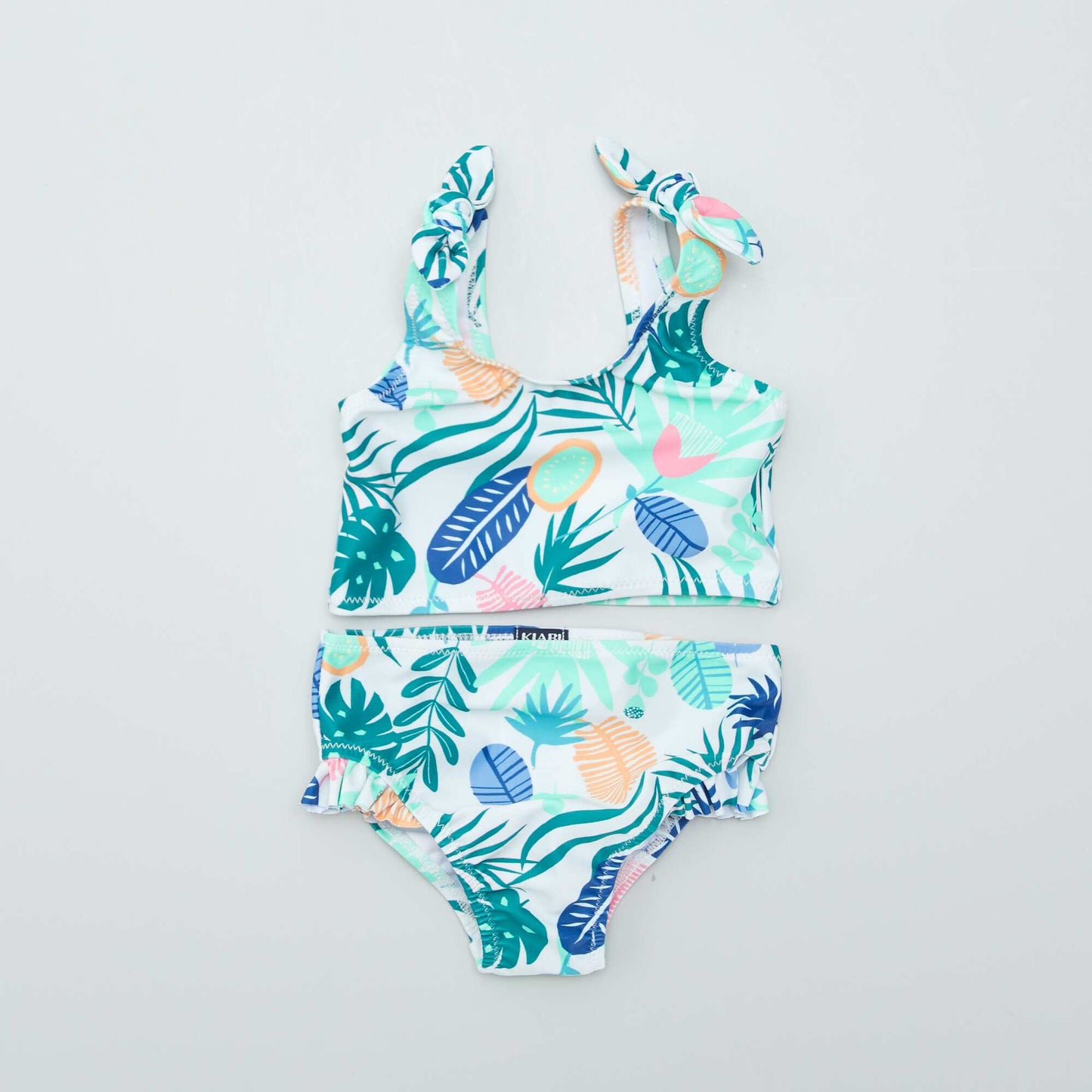 Maillot de bain tropical - 2 pièces BLEU