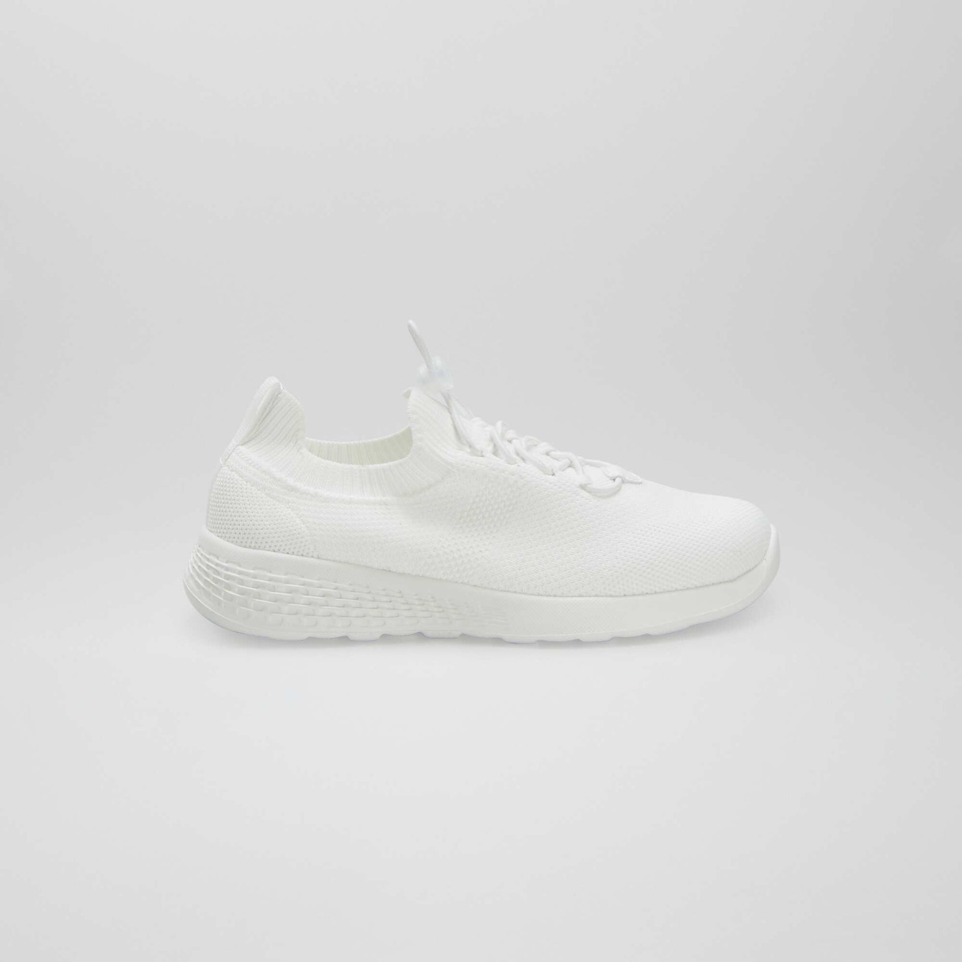 Baskets type running BLANC