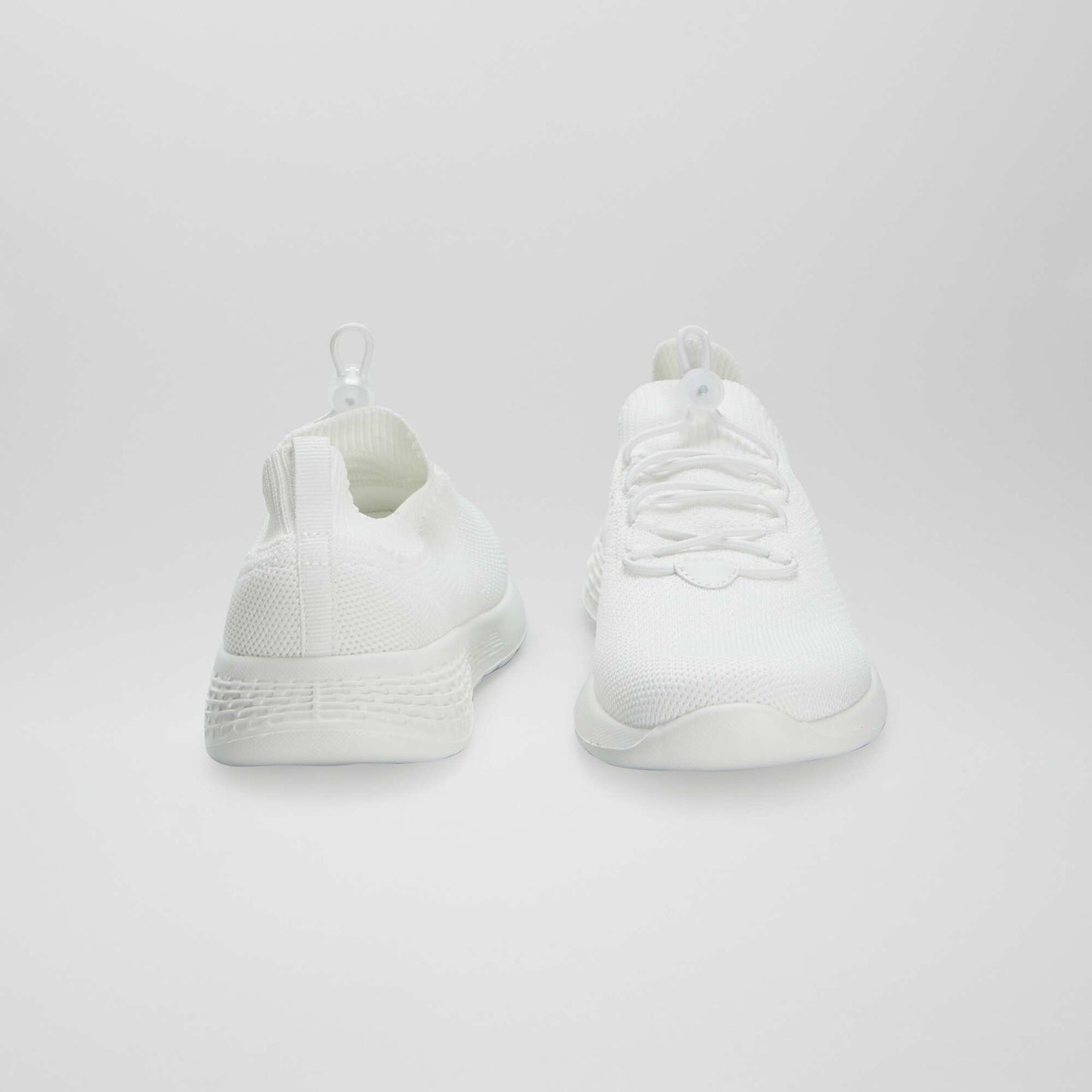 Baskets type running BLANC