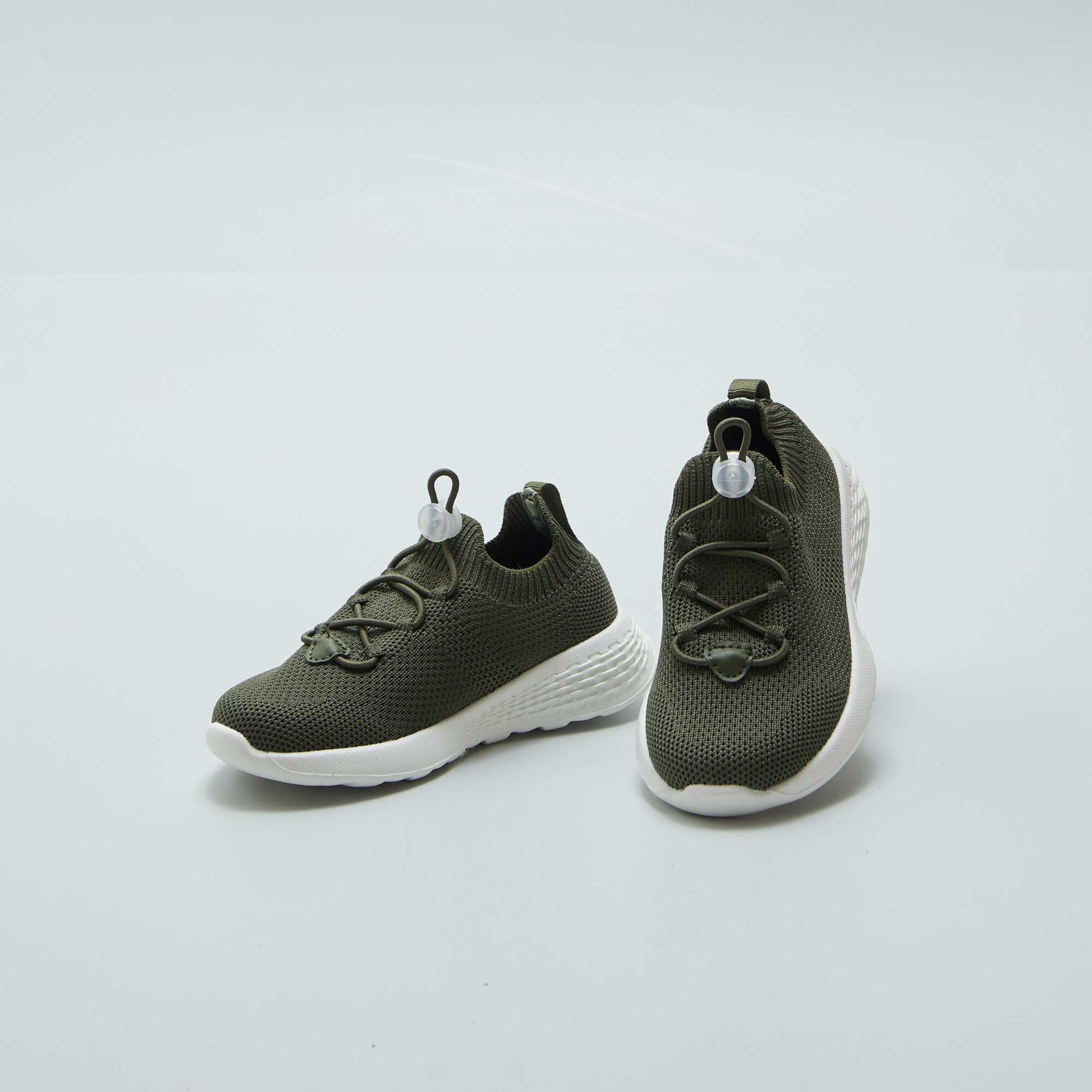 Baskets en mesh esprit running KAKI