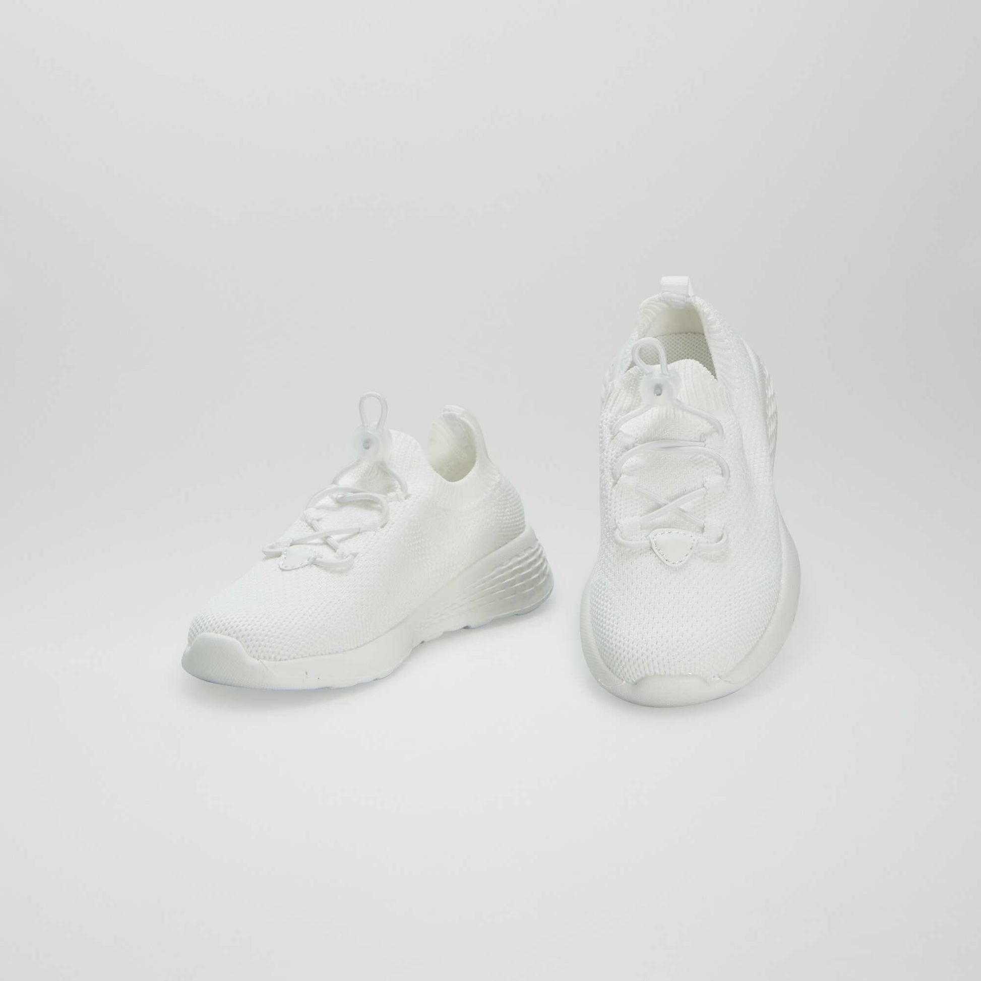 Baskets en mesh esprit running BLANC