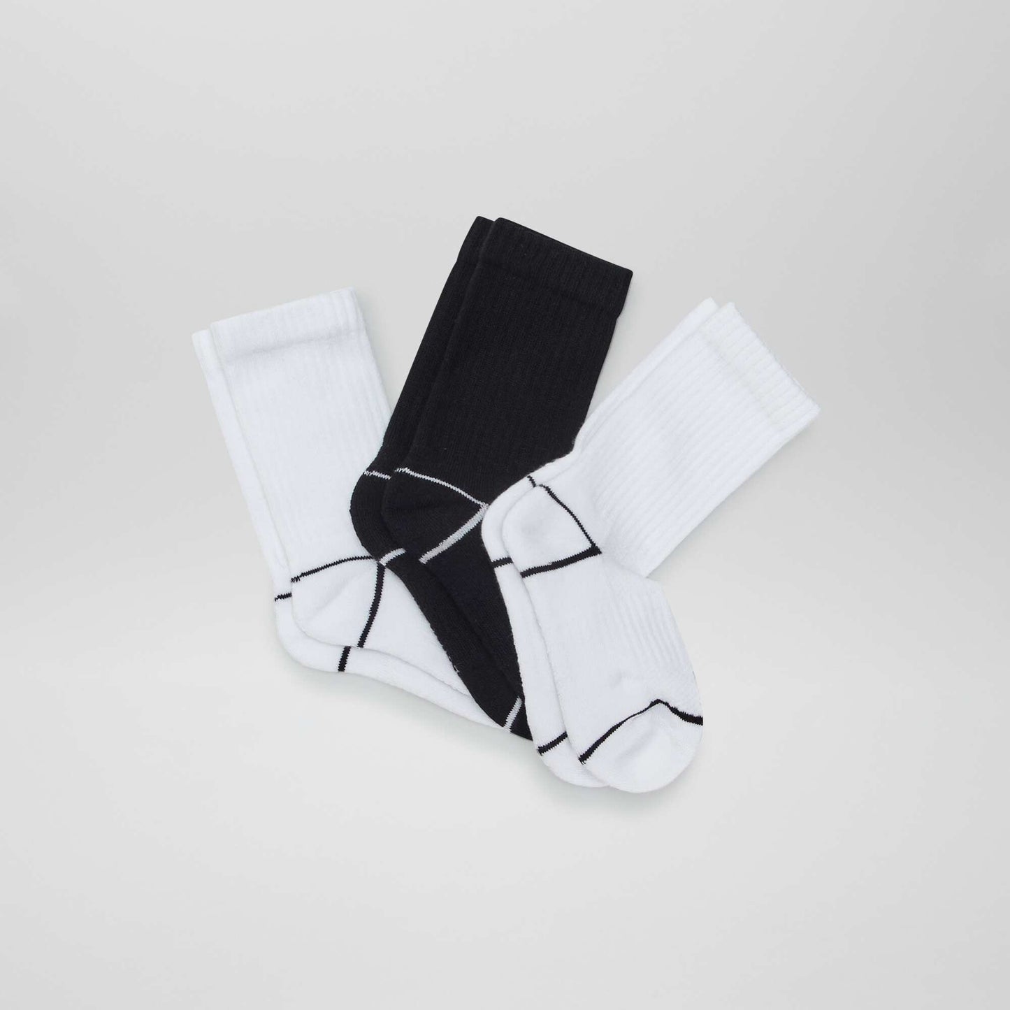 Chaussettes de sport BLANC/NOIR