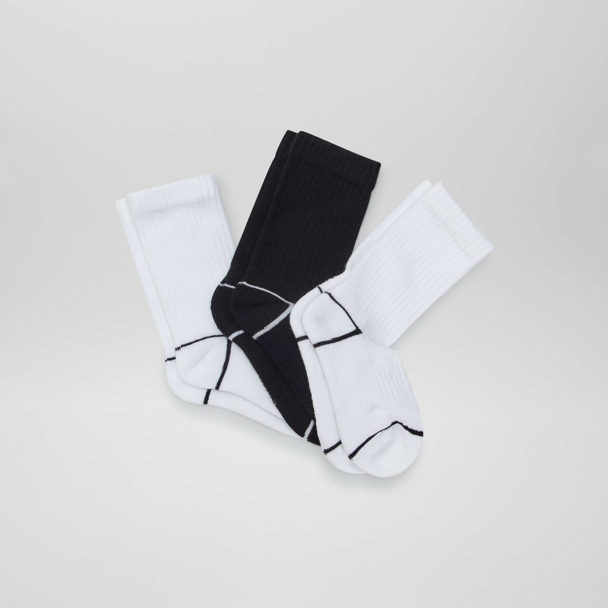 Chaussettes de sport BLANC/NOIR