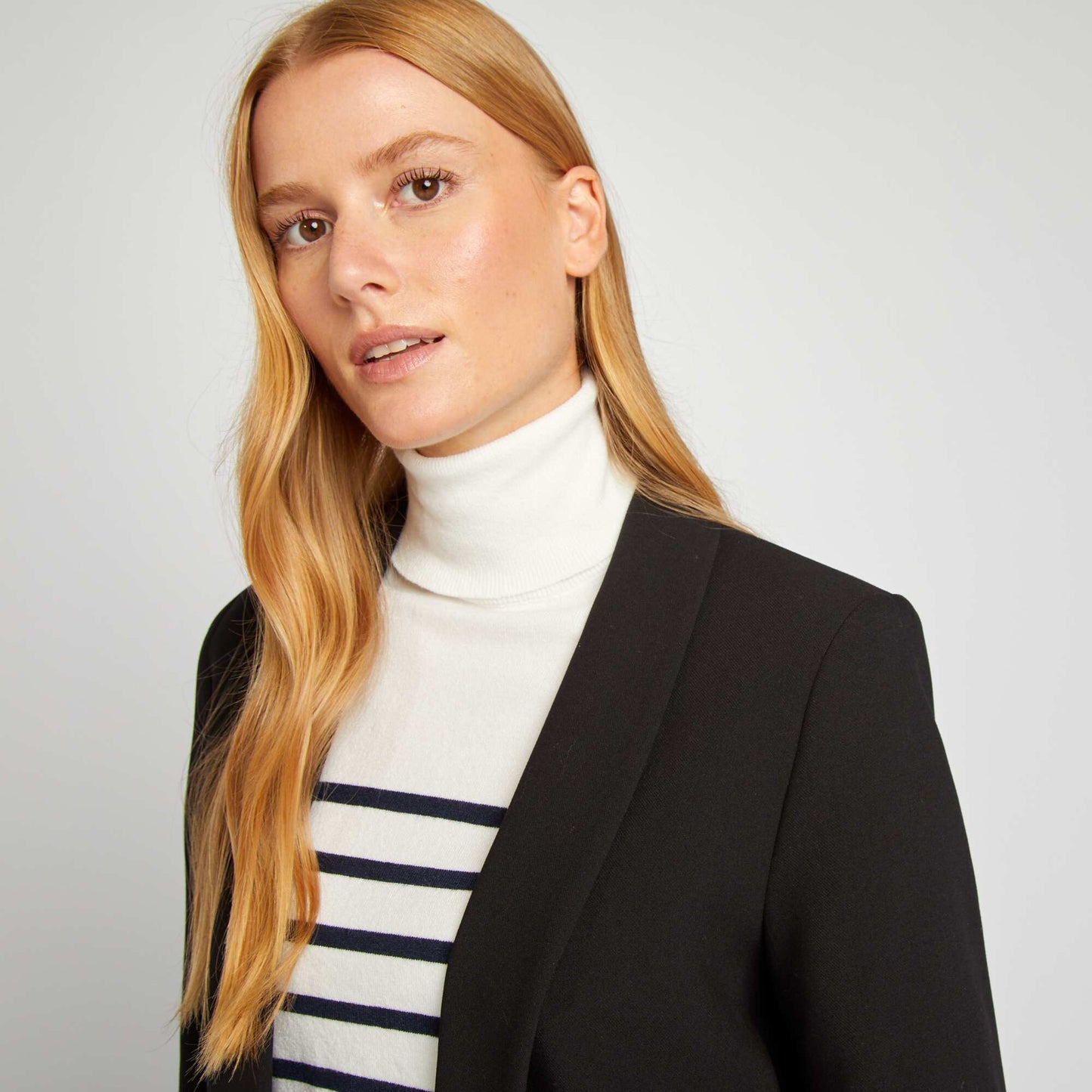 Veste blazer mi-longue NOIR