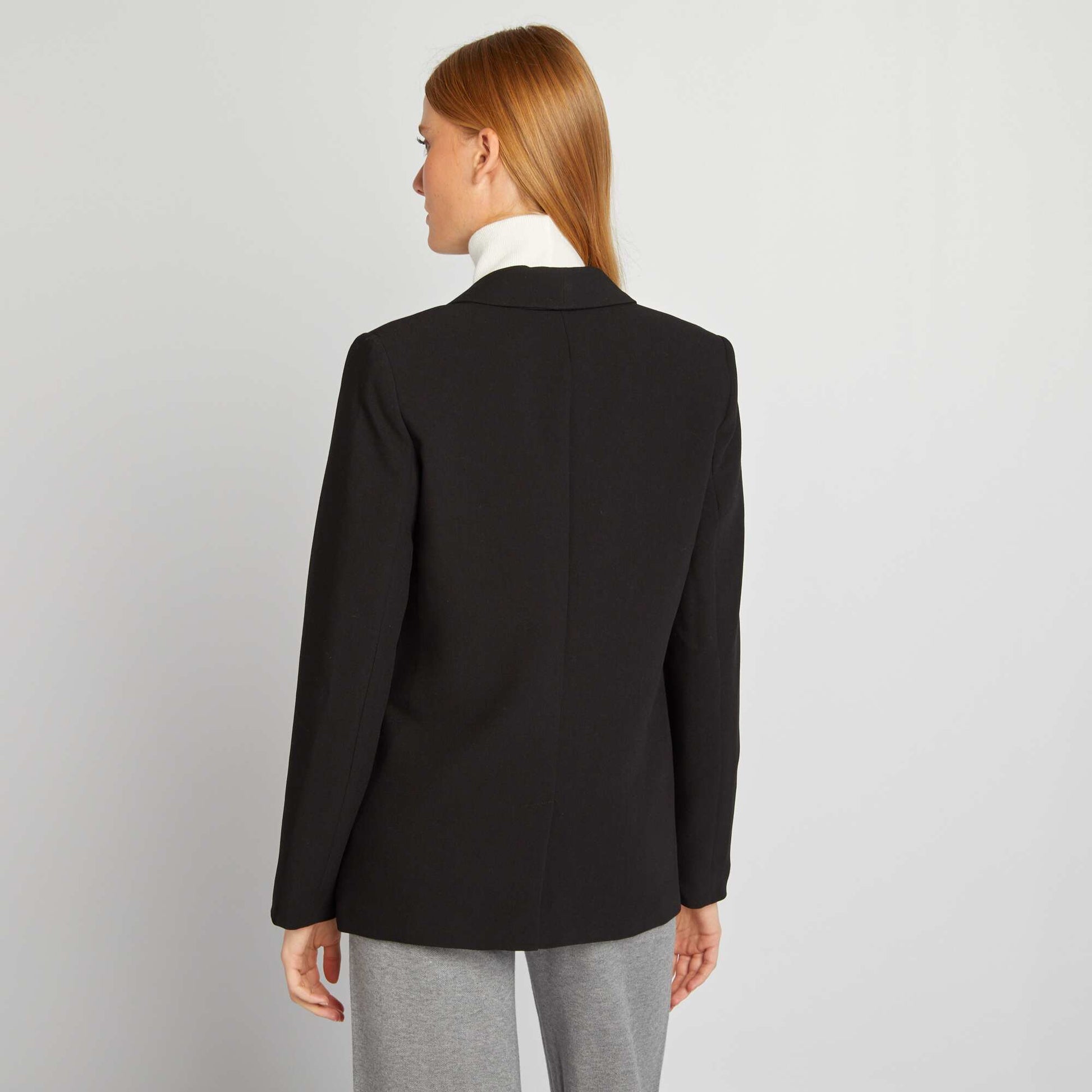 Veste blazer mi-longue NOIR