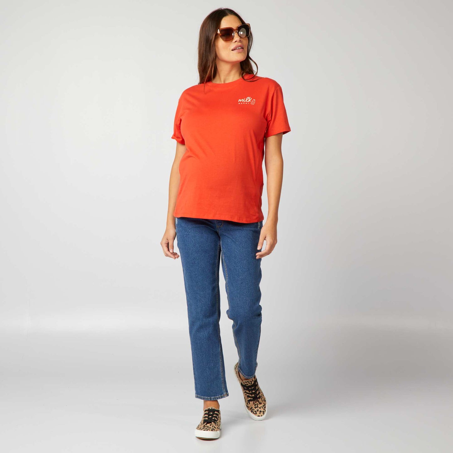 T-shirt d'allaitement avec imprimé ROUGE
