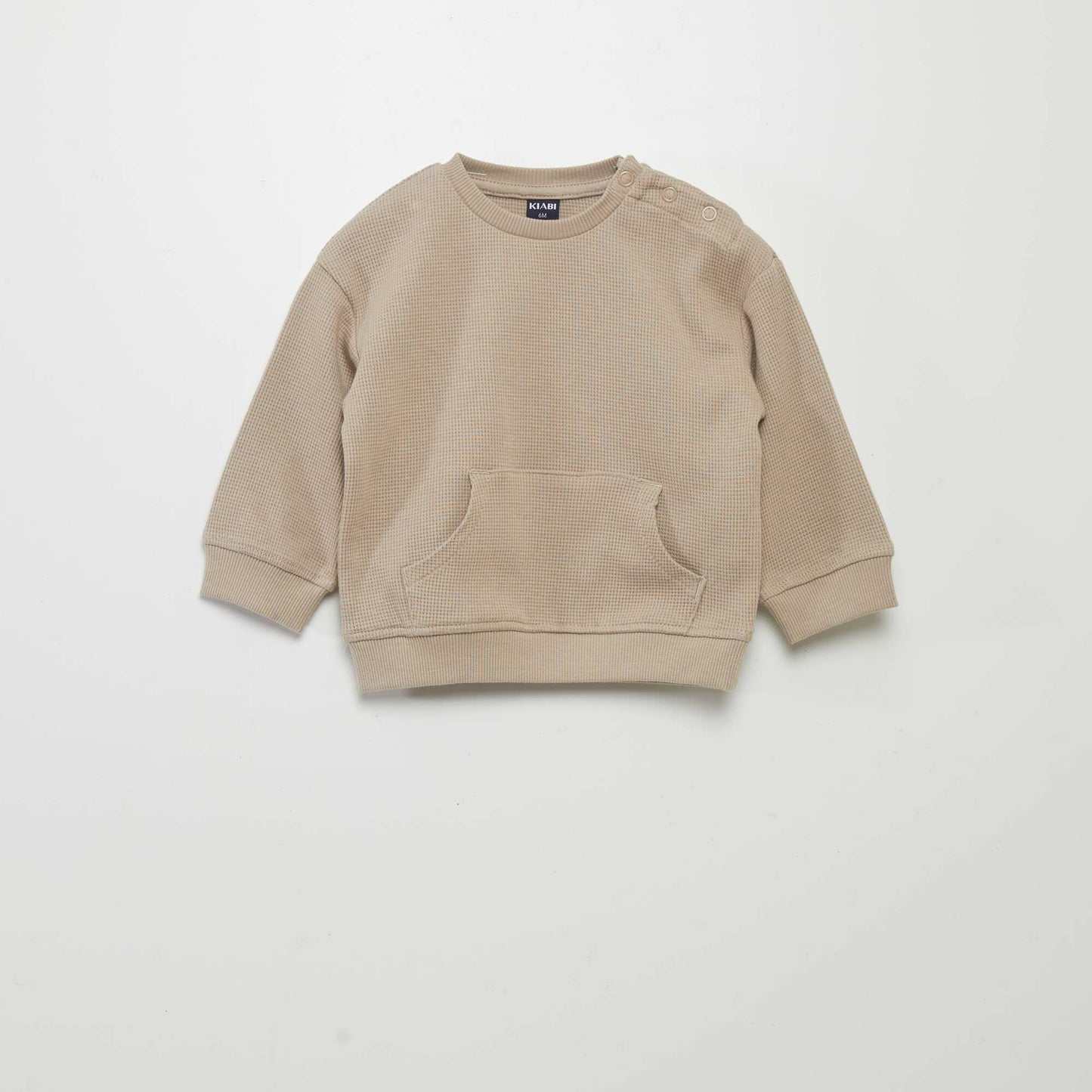 Ensemble sweat + pantalon en nid d'abeilles - 2 pièces BEIGE