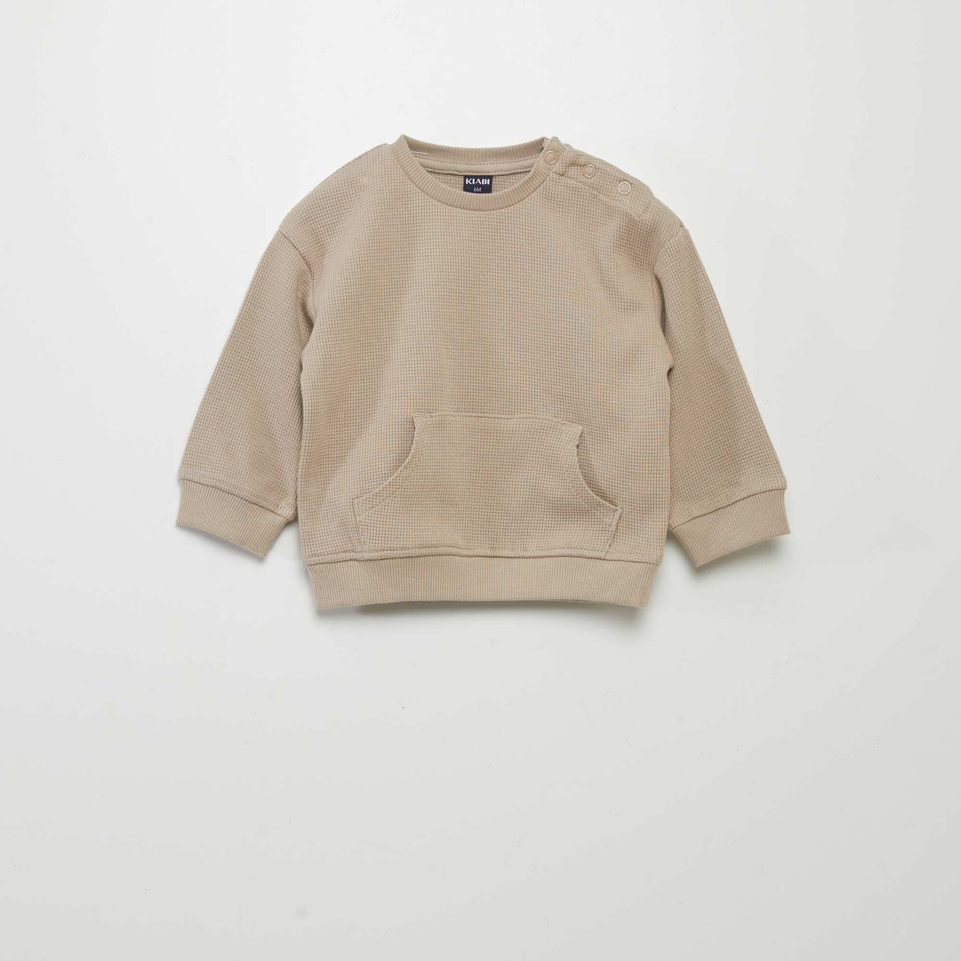 Ensemble sweat + pantalon en nid d'abeilles - 2 pièces BEIGE
