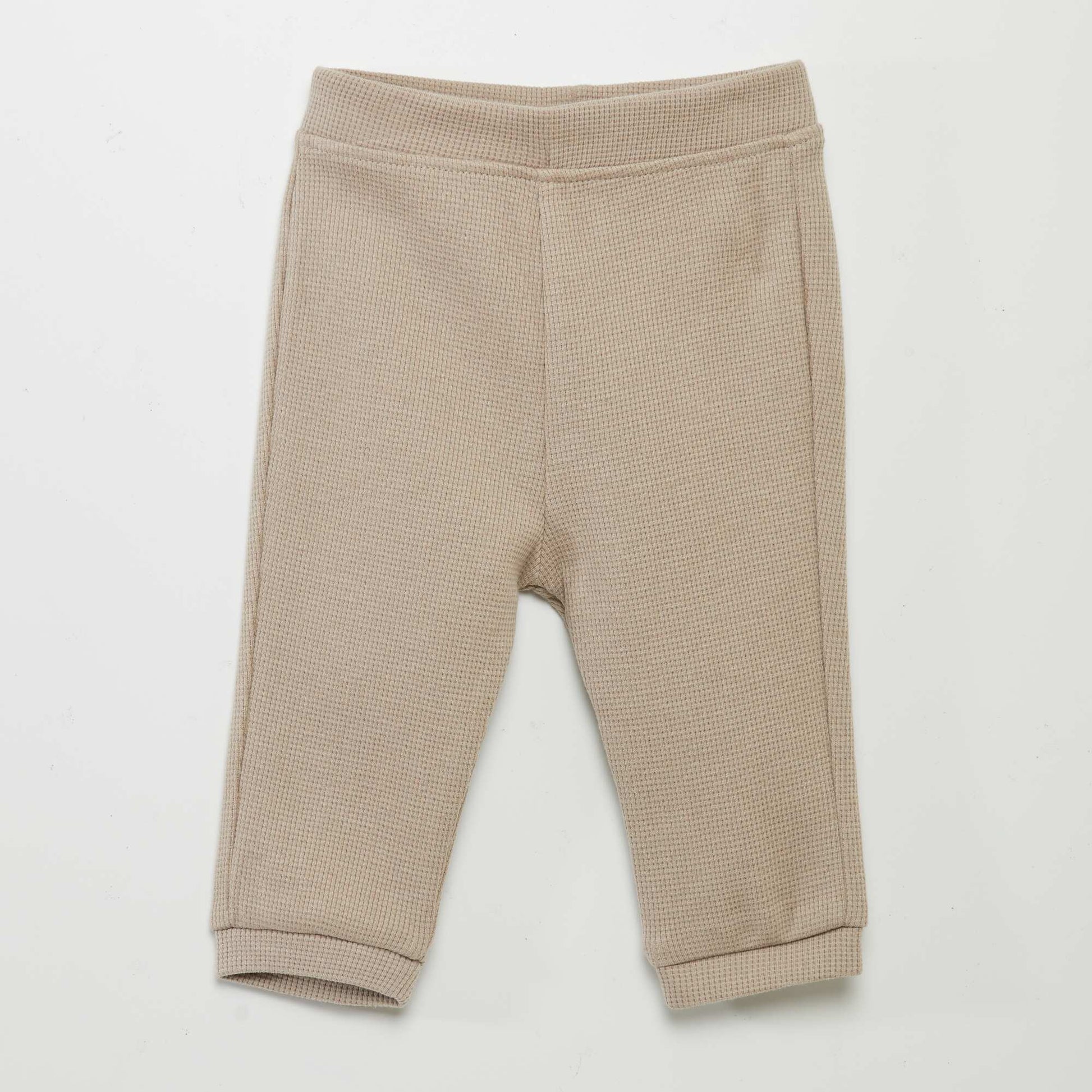 Ensemble sweat + pantalon en nid d'abeilles - 2 pièces BEIGE