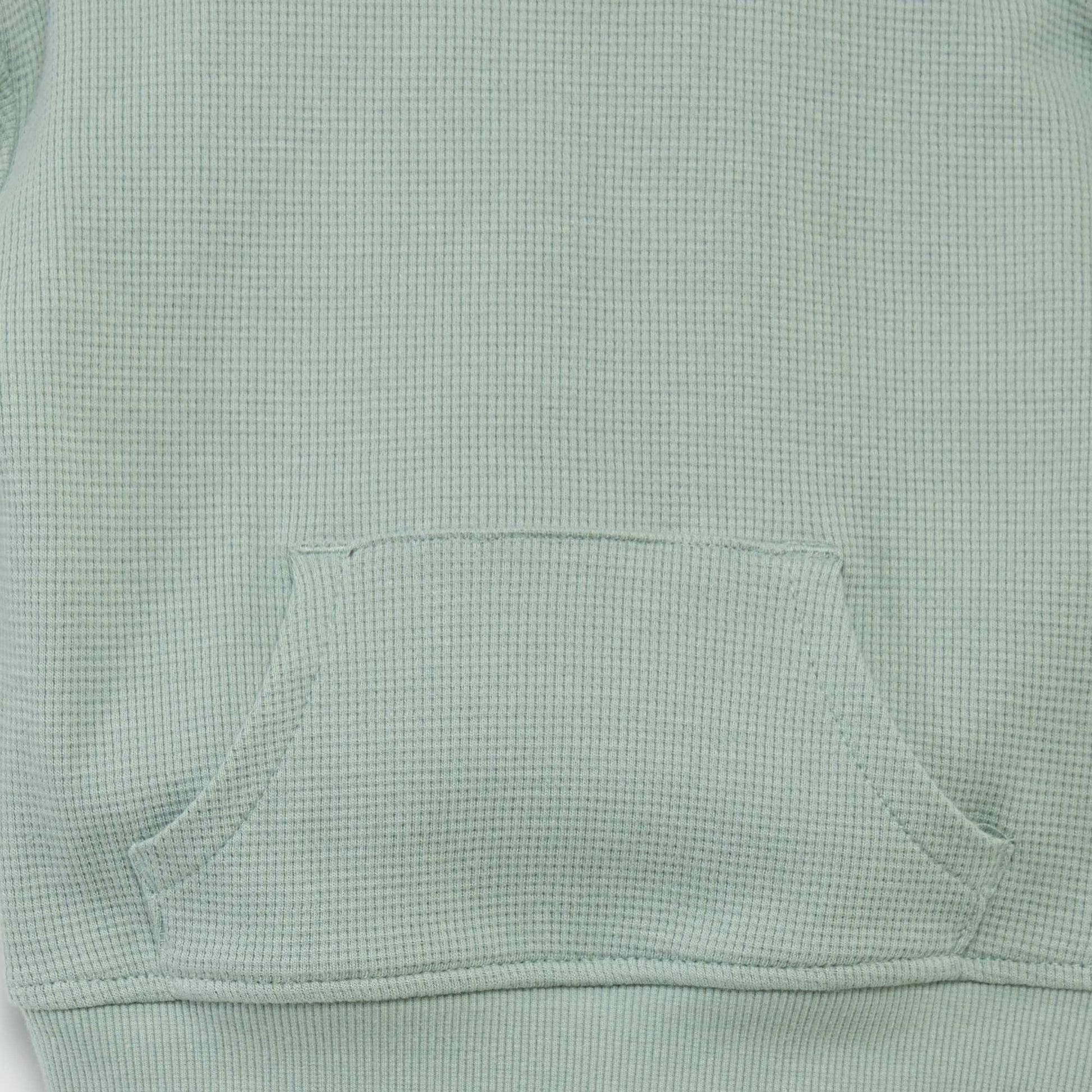 Ensemble sweat + pantalon en nid d'abeilles - 2 pièces VERT