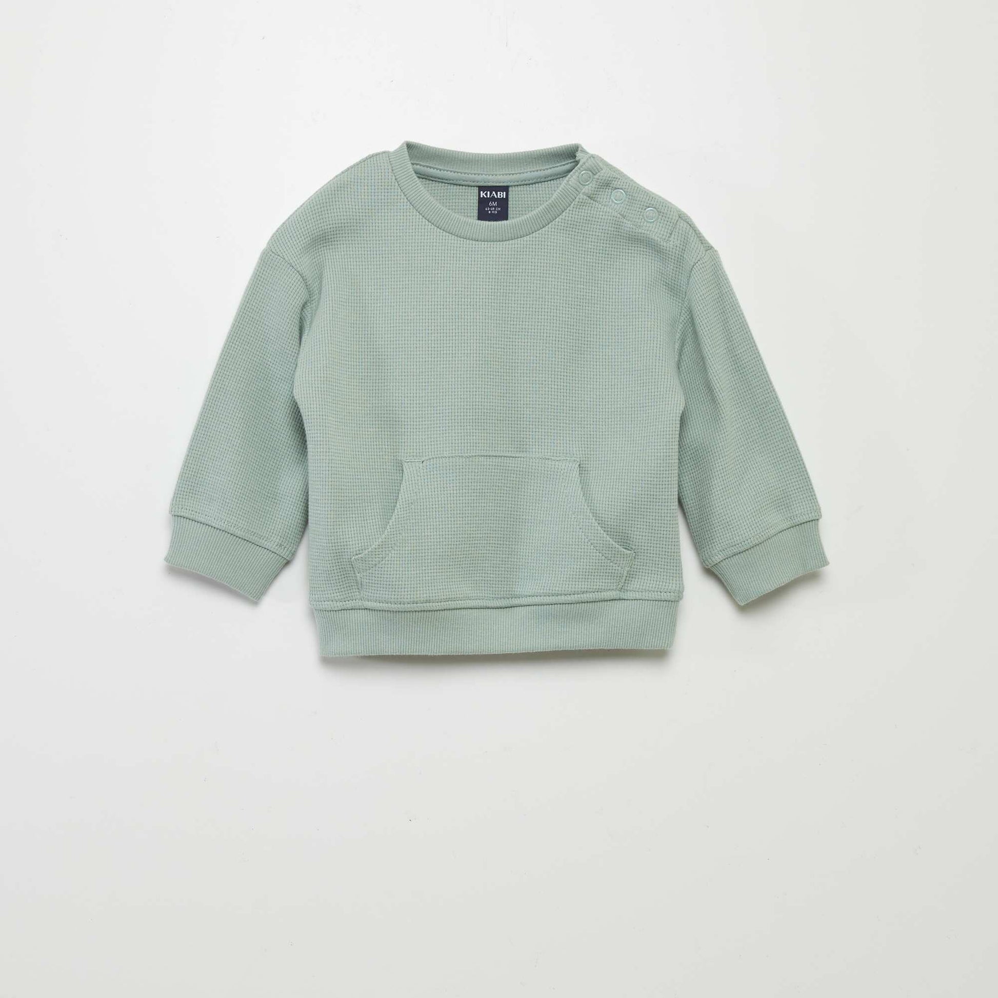 Ensemble sweat + pantalon en nid d'abeilles - 2 pièces VERT
