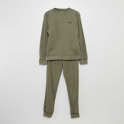 Ensemble pyjama t-shirt + pantalon - 2 pièces KAKI