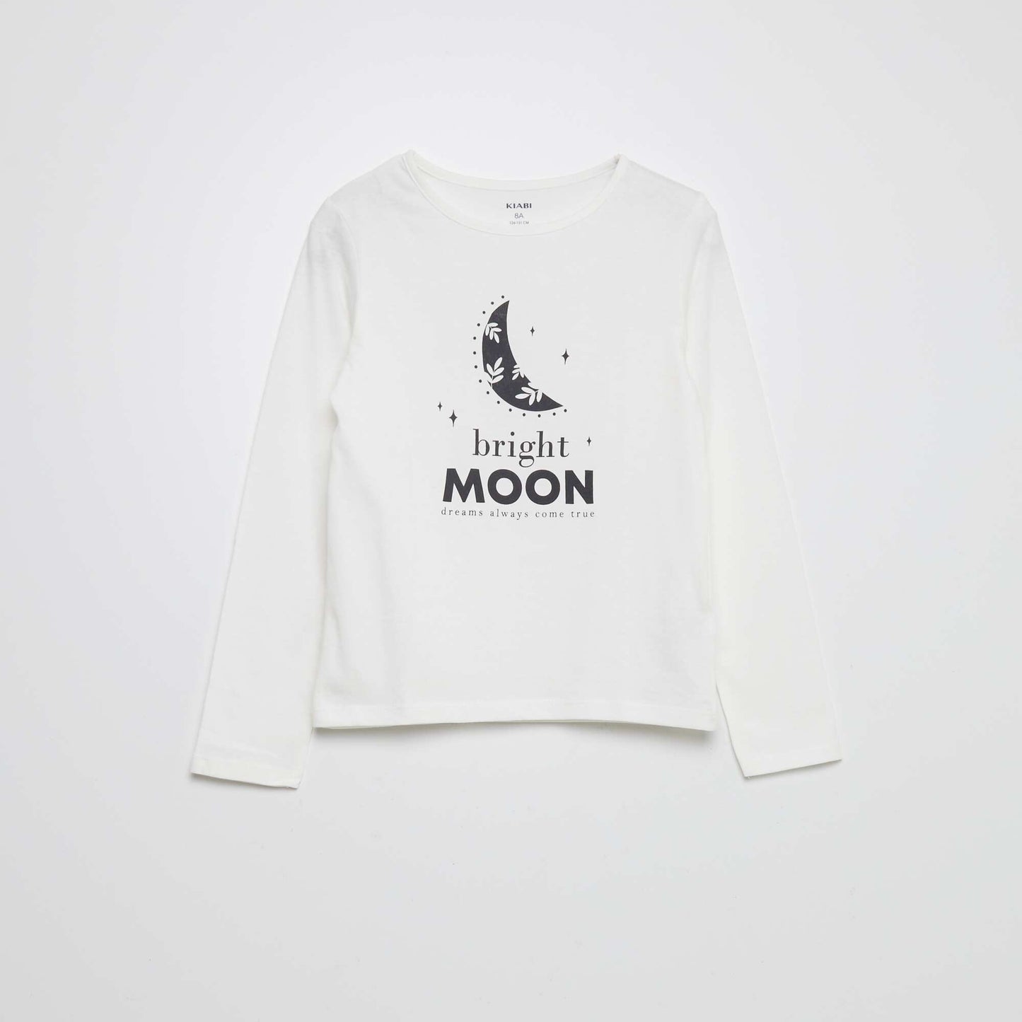 Ensemble pyjama t-shirt + pantalon - 2 pièces BLANC/GRIS FONCé