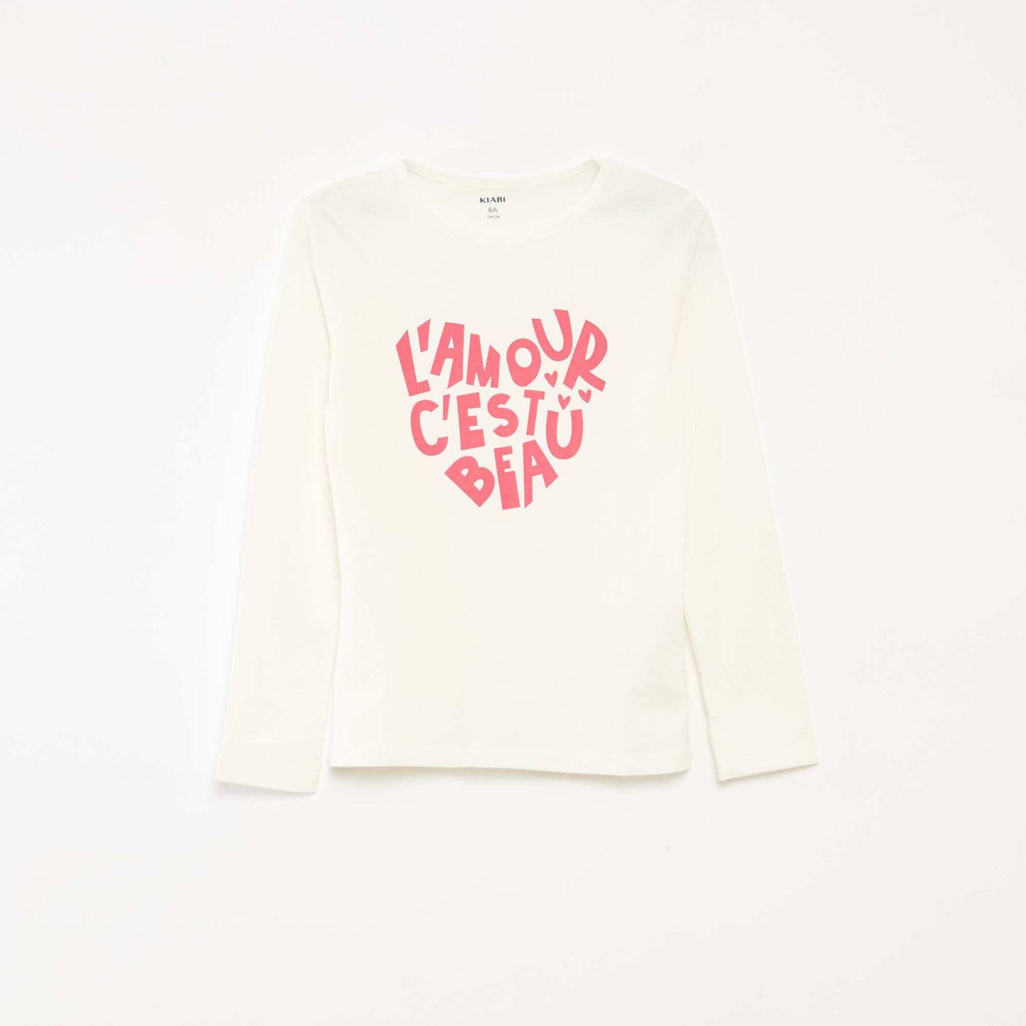 Ensemble pyjama t-shirt + pantalon - 2 pièces BLANC