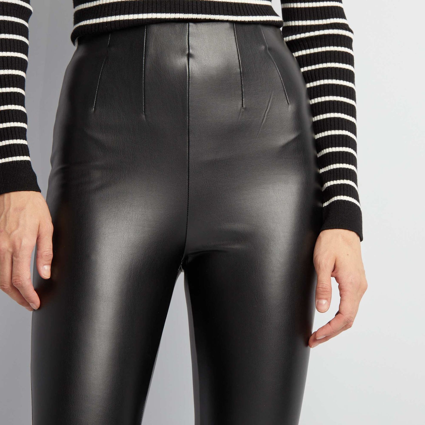 Legging en simili NOIR