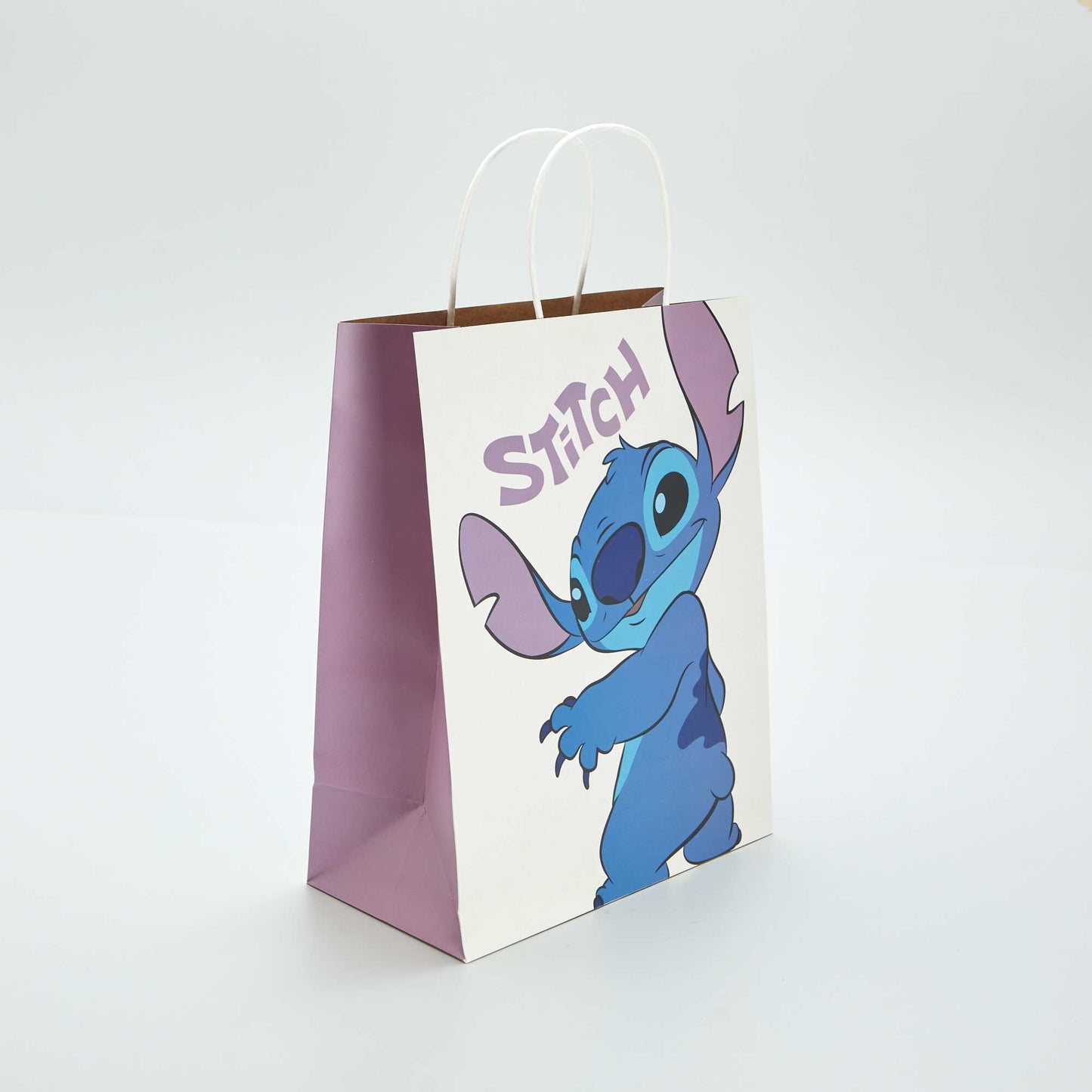 Sac cadeau en papier 'Stitch' BLANC