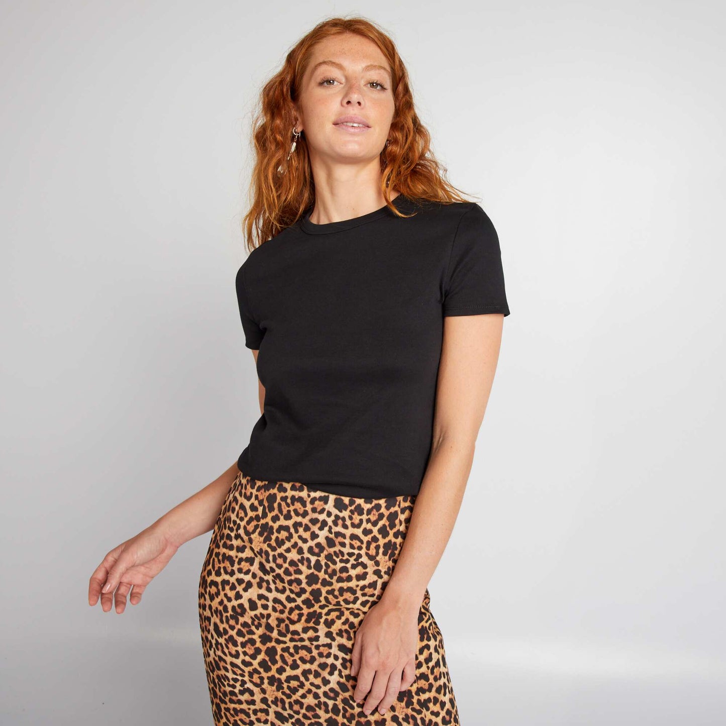 T-shirt en coton épais NOIR