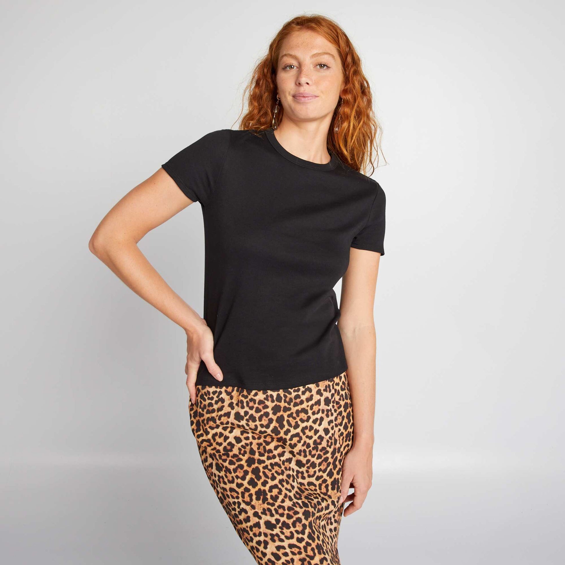 T-shirt en coton épais NOIR