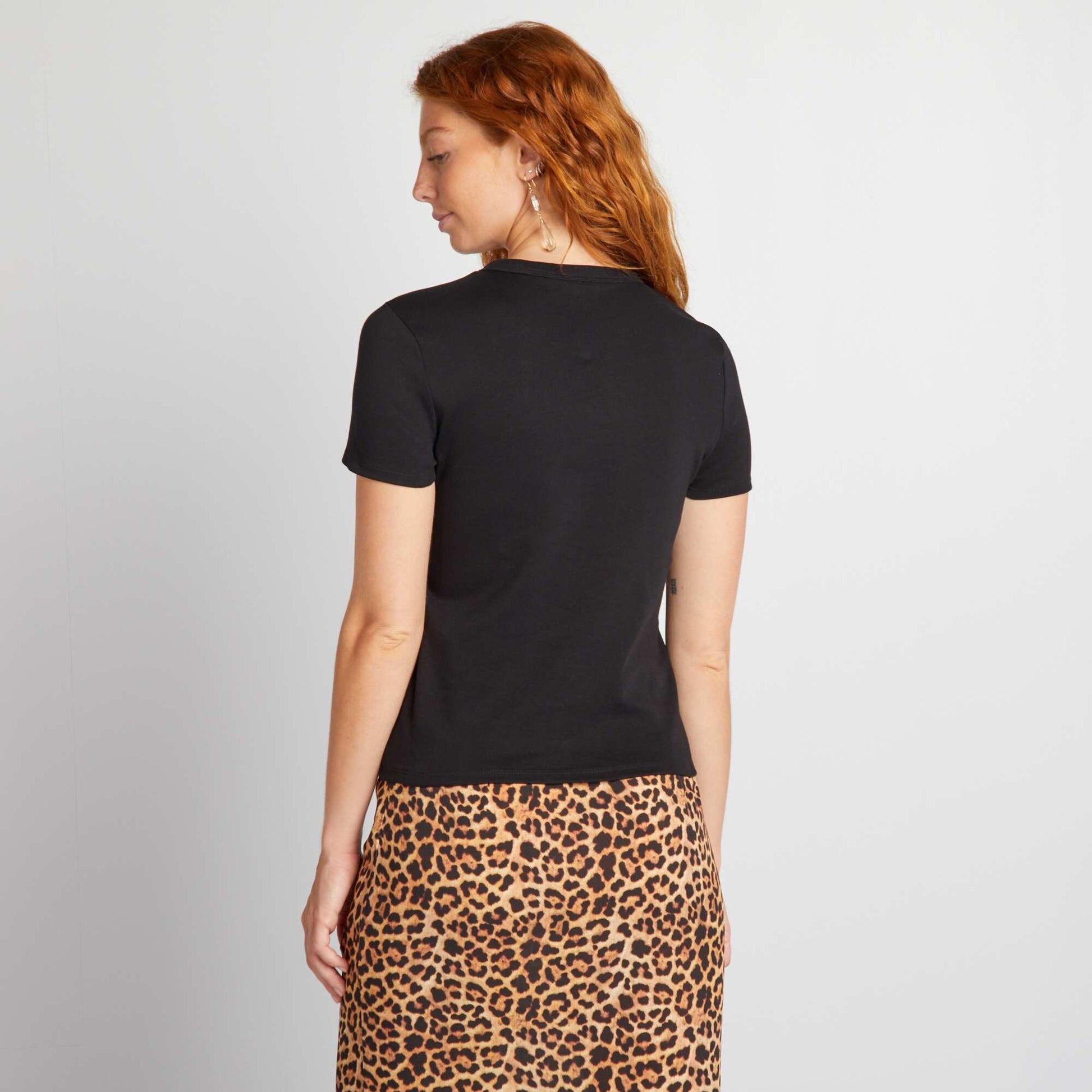 T-shirt en coton épais NOIR