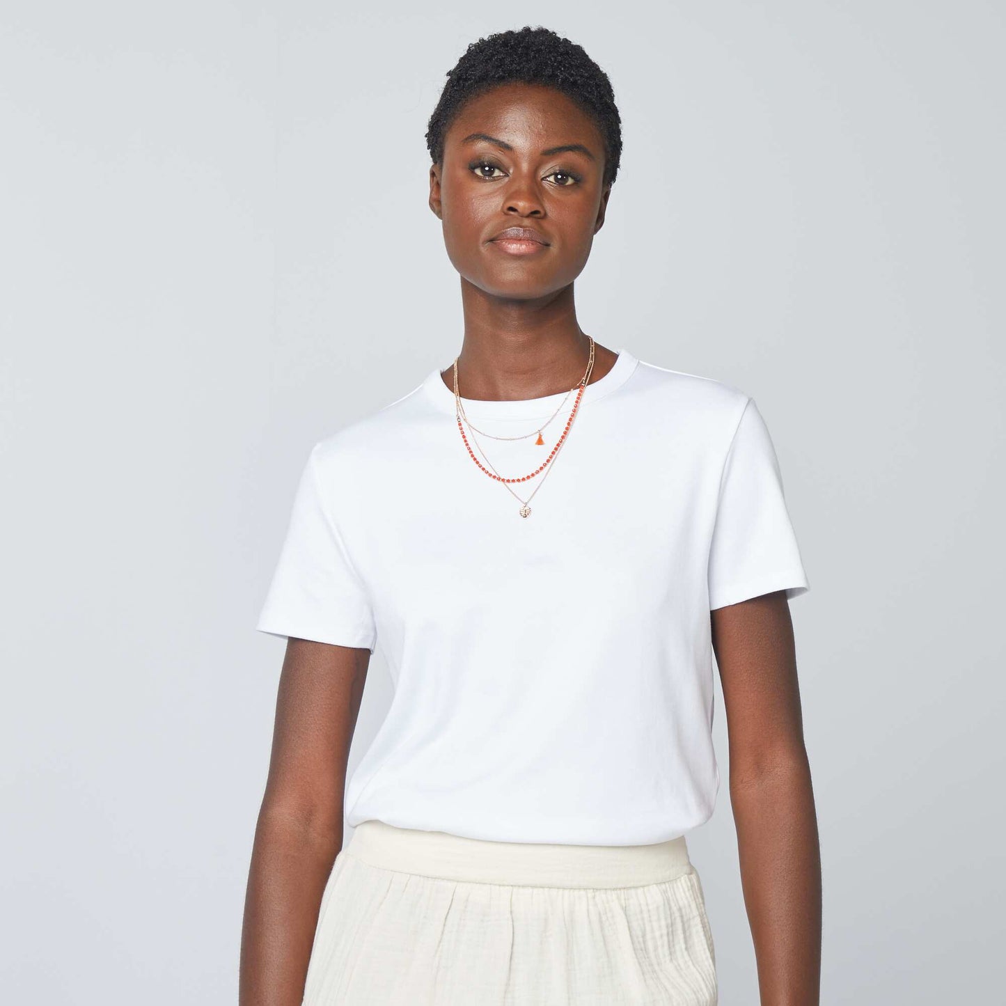T-shirt en coton épais BLANC