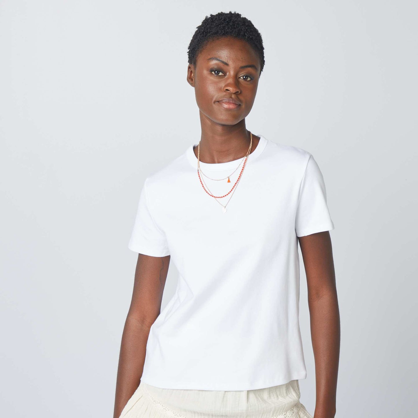 T-shirt en coton épais BLANC