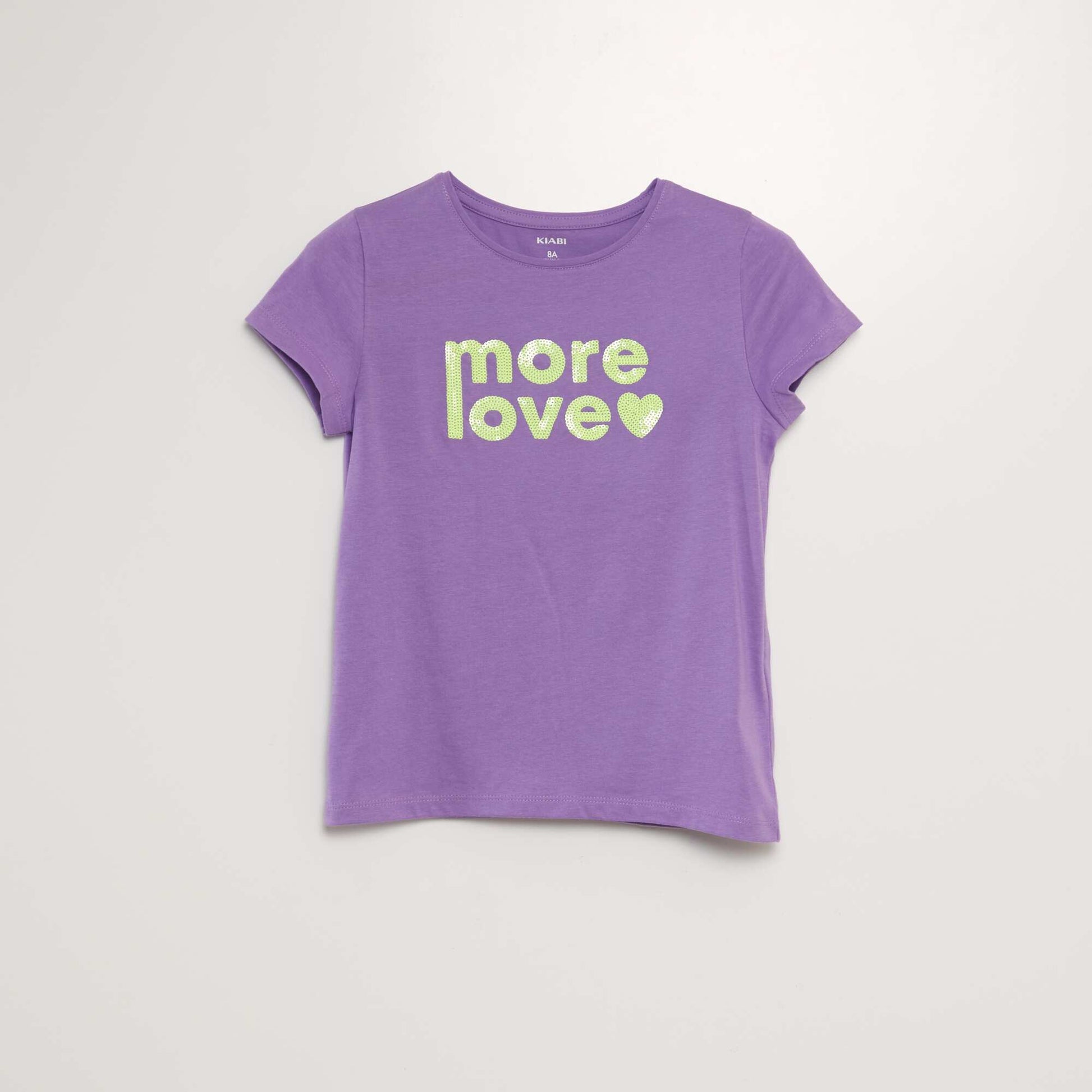 T-shirt manches courtes avec animation VIOLET