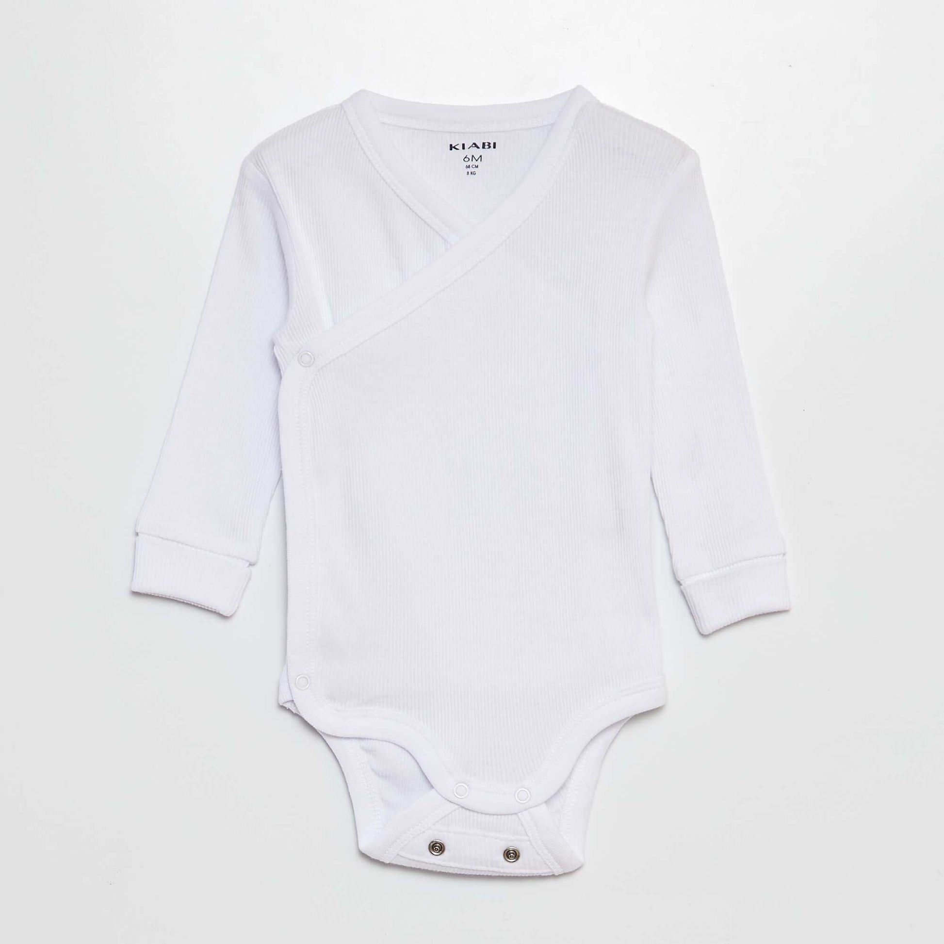 Lot de 3 bodies évolutif BLANC