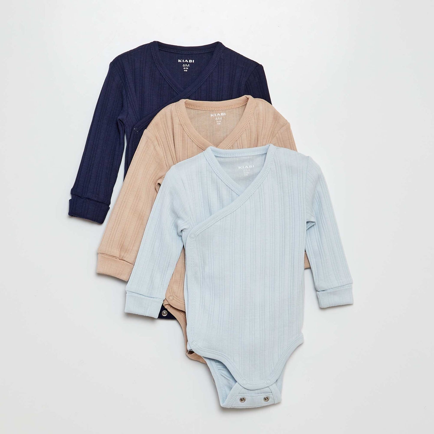 Lot de 3 bodies évolutif BLEU