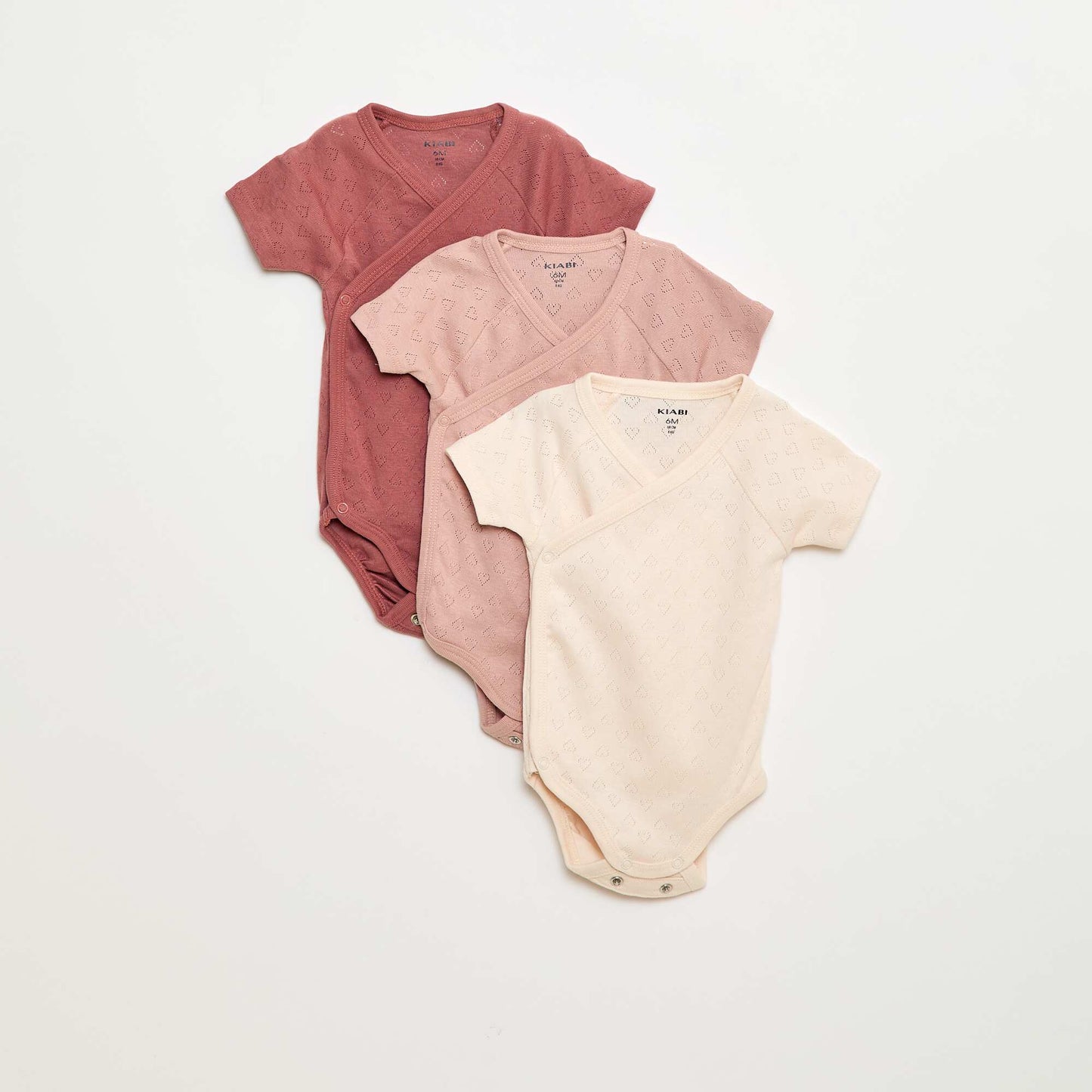 Lot de 3 bodies côtelés ROSE