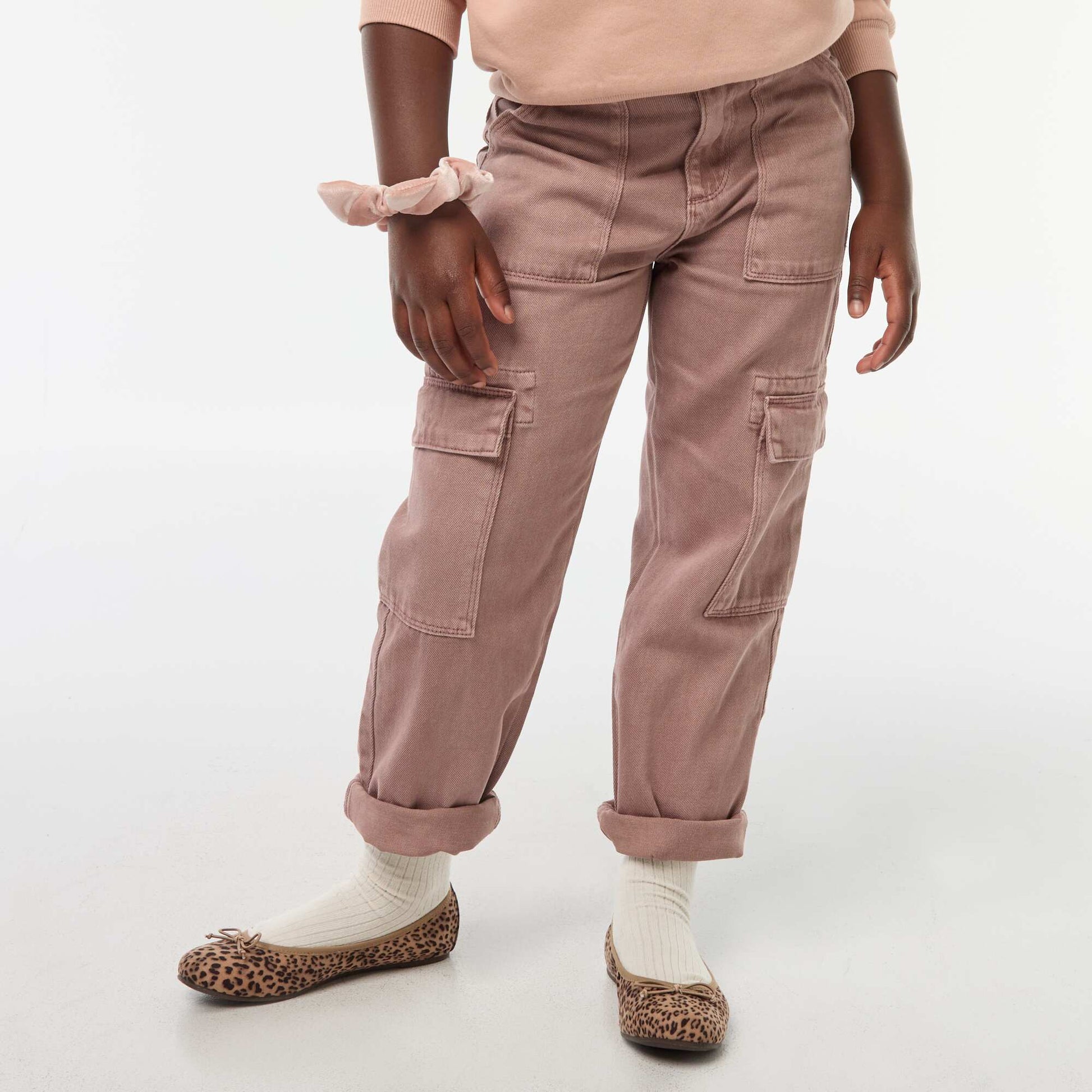 Pantalon denim multipoches MAUVE