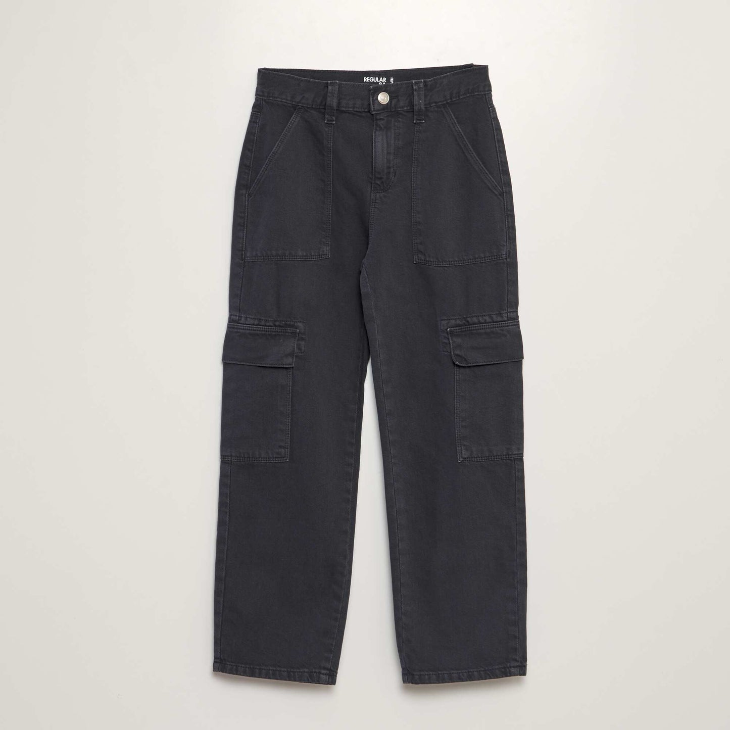 Pantalon denim multipoches GRIS ANTHRACITE